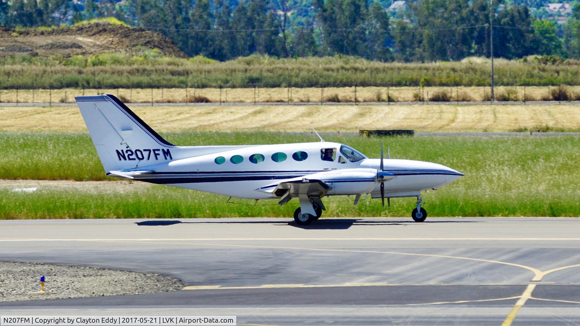 N207FM, 1976 Cessna 421C Golden Eagle C/N 421C0203, Livermore Airport California 2017.