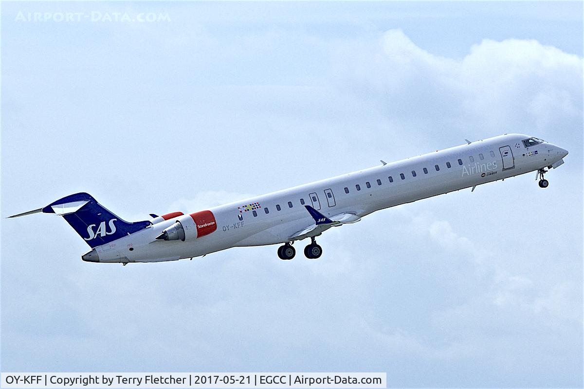 OY-KFF, 2009 Bombardier CRJ-900 (CL-600-2D24) C/N 15231, At Manchester Airport