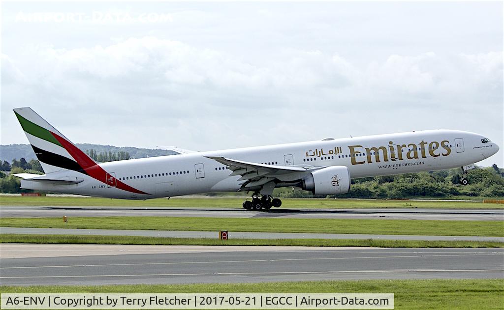 A6-ENV, 2014 Boeing 777-31H/ER C/N 41386, At Manchester Airport