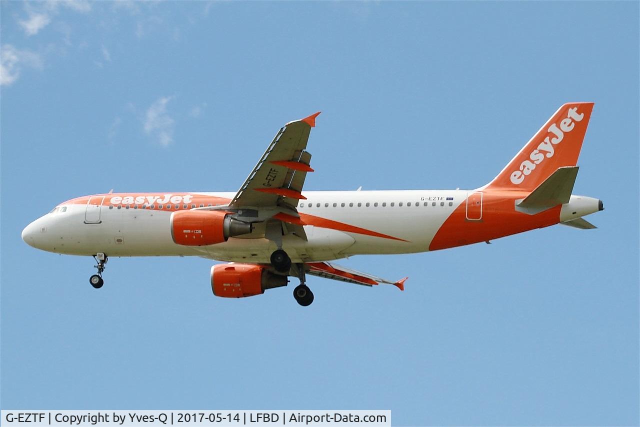 G-EZTF, 2009 Airbus A320-214 C/N 3922, Airbus A320-214, On final rwy 23, Bordeaux-Mérignac airport (LFBD-BOD)
