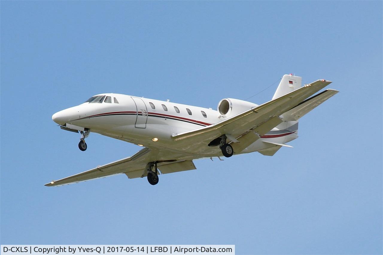D-CXLS, 2009 Cessna 560XL Citation XLS+ C/N 560-6027, Cessna 560XL Citation XLS+, On final rwy 23, Bordeaux-Mérignac airport (LFBD-BOD)
