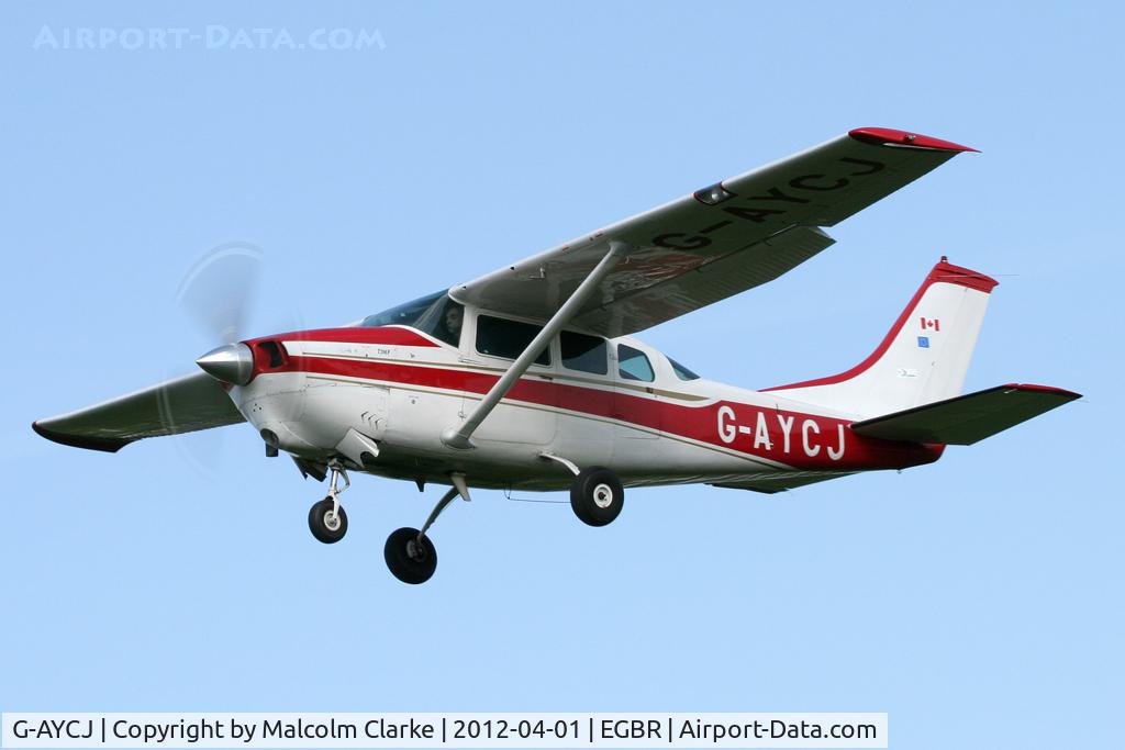 G-AYCJ, 1968 Cessna TP206D Turbo Super Skylane C/N T206-0552, Cessna TP206D Super Skylane at Breighton Airfield's April Fools Fly-In. April 1st 2012.