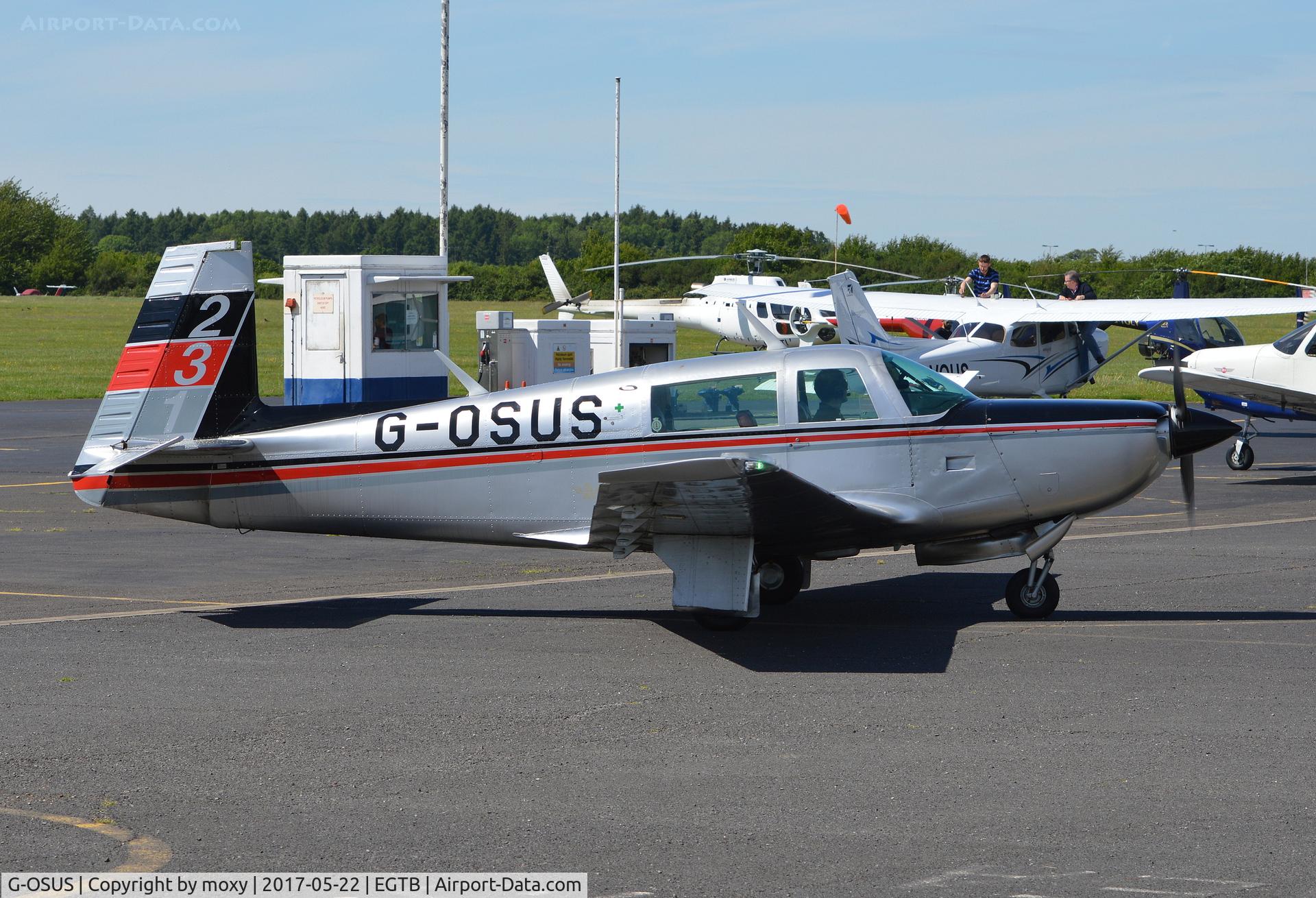 G-OSUS, 1980 Mooney M20K C/N 25-0429, Mooney M20K at Wycombe Air Park. Ex OY-SUS