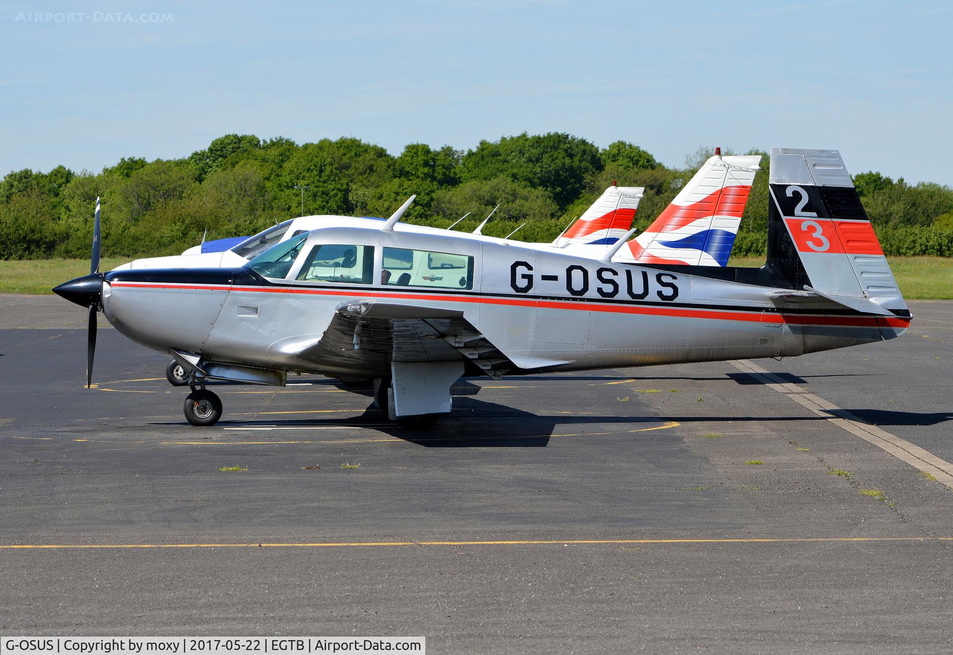 G-OSUS, 1980 Mooney M20K C/N 25-0429, Mooney M20K at Wycombe Air Park. Ex OY-SUS
