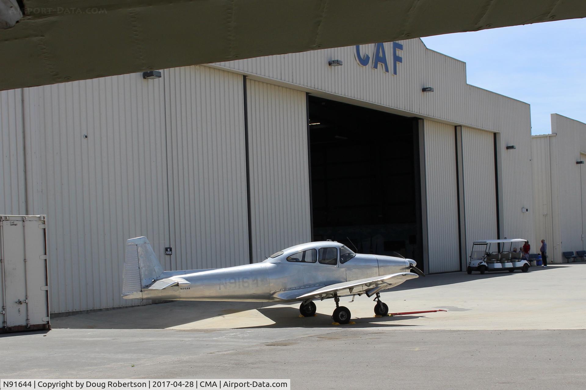 N91644, 1946 North American Navion (NA-145) C/N NAV-4-366, 1946 North American NAVION, at CAF SOCAL WING being refurbished? 