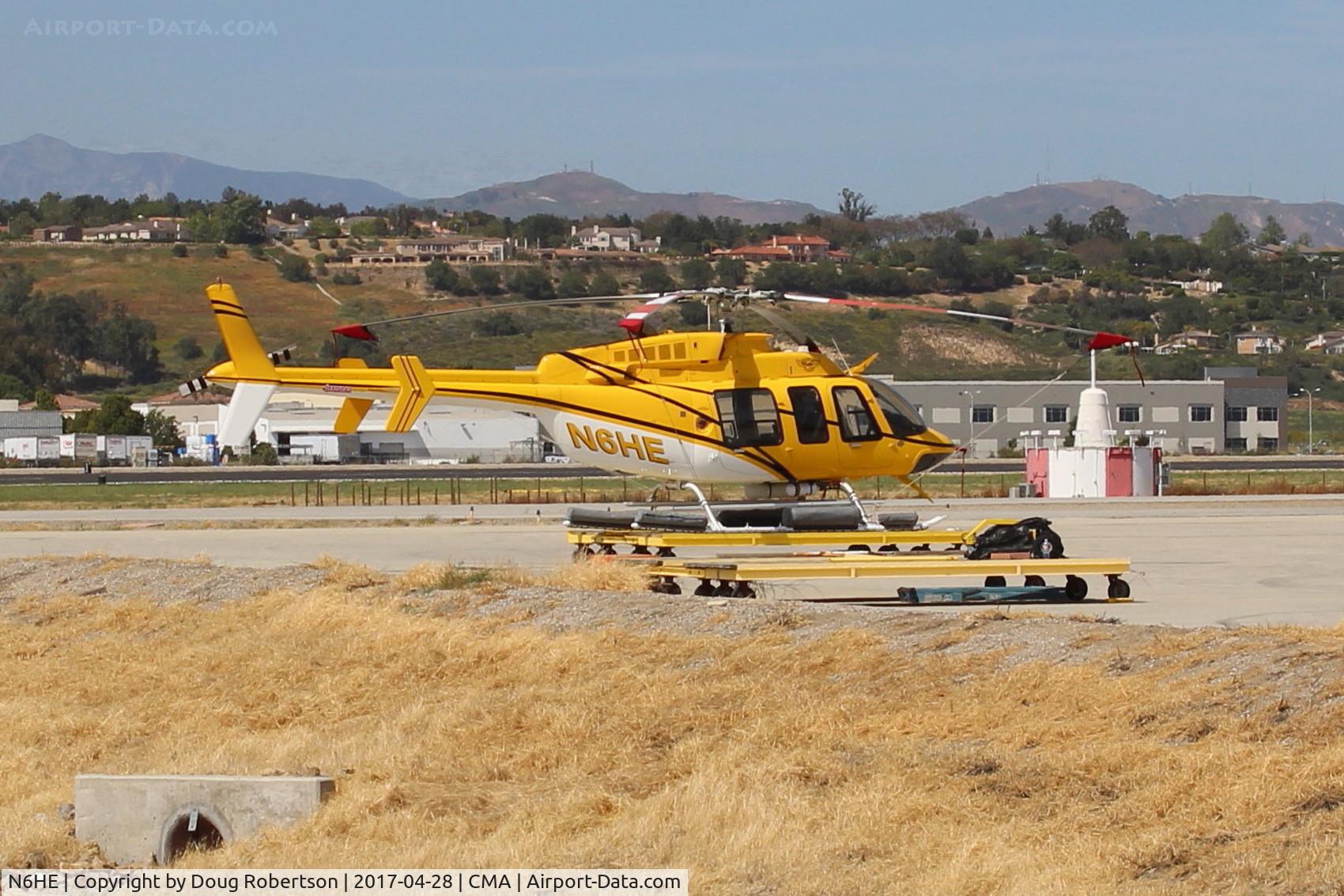 N6HE, 1997 Bell 407 C/N 53235, 1997 Bell 407, 1 Rolls-Royce (Allison) 250-C47B Turboshaft 814 sHp takeoff rated, 700 sHp max continuous with FADEC, to 4 blade main composite rotor, 2 blade tail rotor. Seating for 7 including pilot.