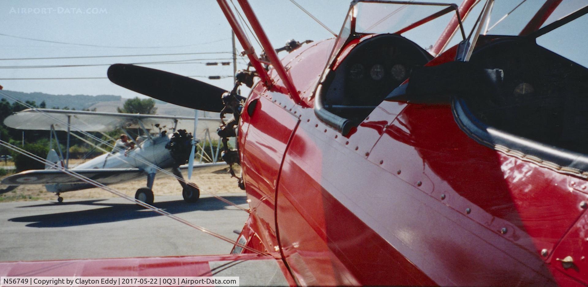 N56749, 1942 Boeing A75N1(PT17) C/N 75-3916, Schellville Airport Sonoma California. 1999.