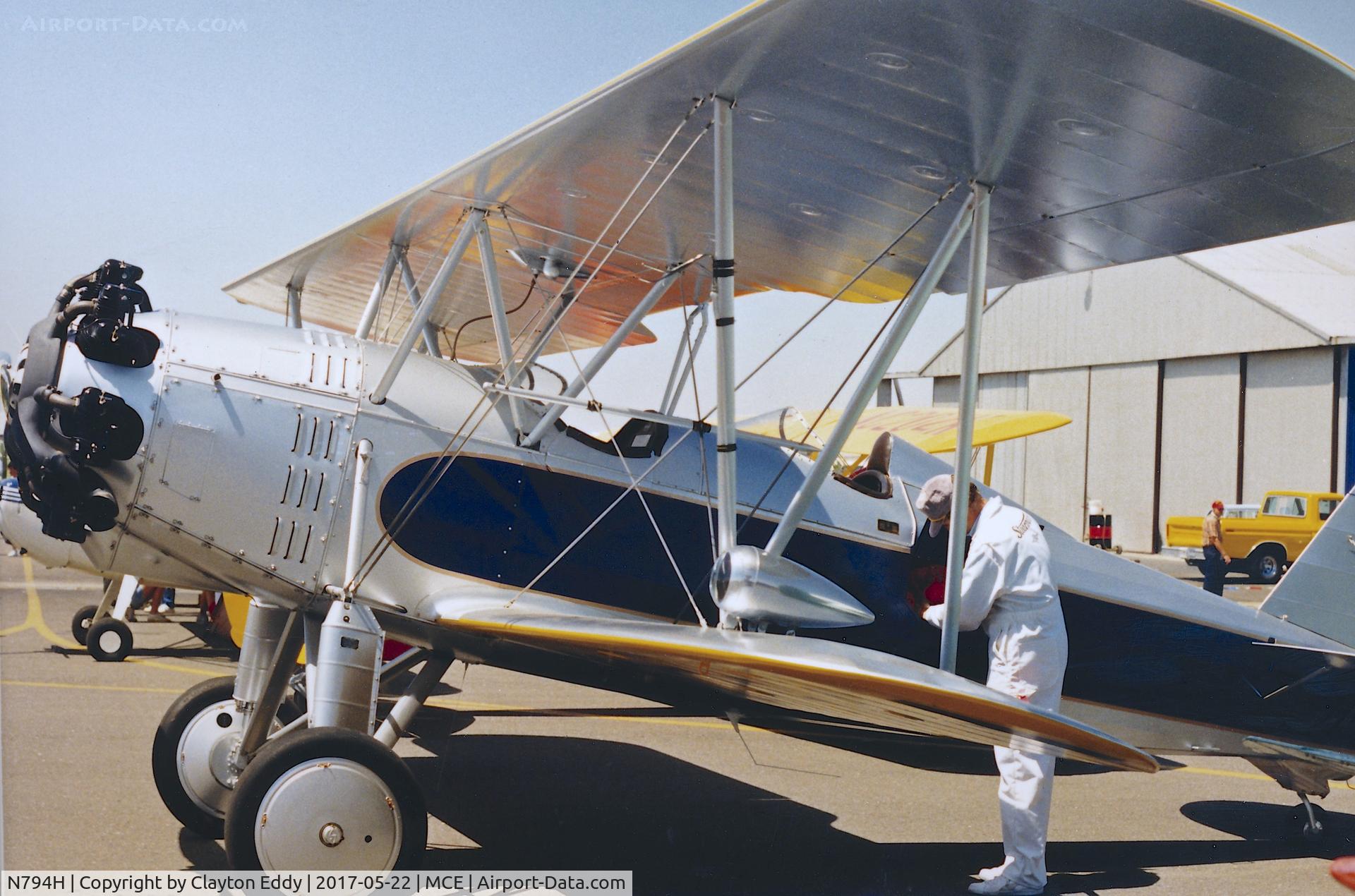 N794H, 1930 Stearman C3-R C/N 5036, Merced Airport California 1986?