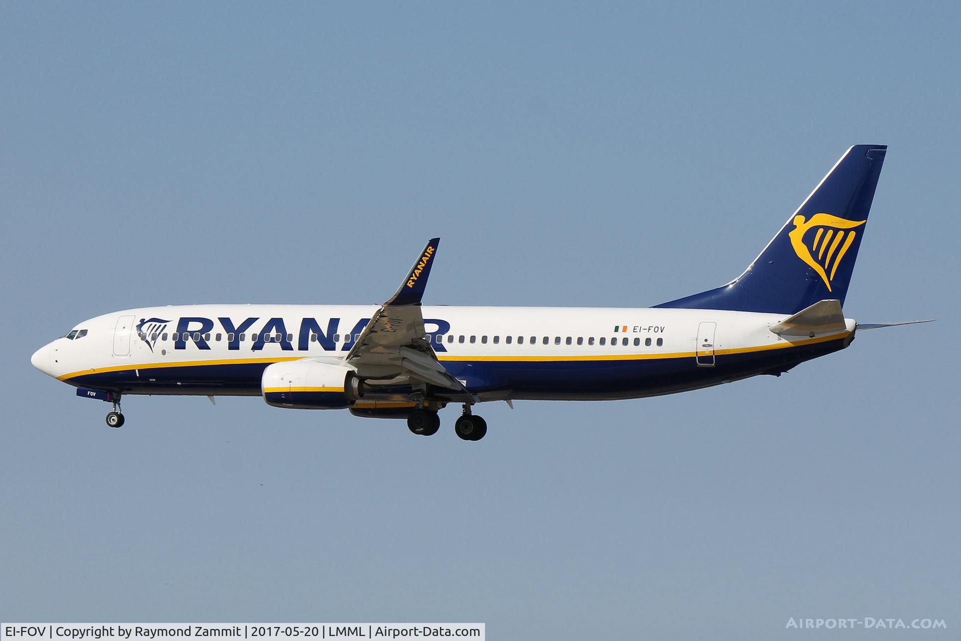 EI-FOV, 2016 Boeing 737-8AS C/N 44725, B737-800 EI-FOV Ryanair