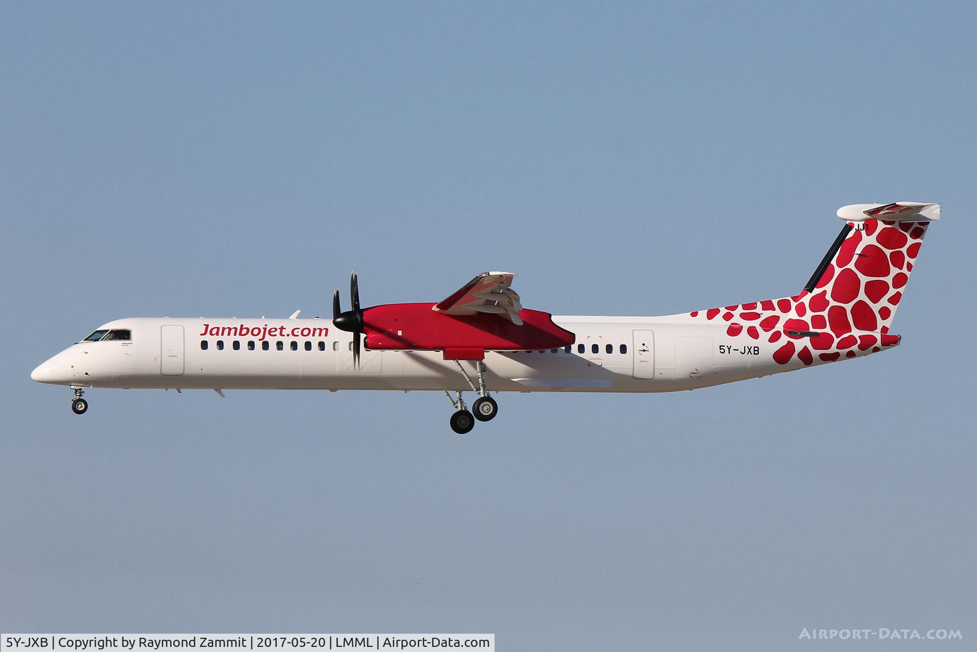 5Y-JXB, 2017 De Havilland Canada DHC-8-402Q Dash 8 C/N 4555, De Havilland DHC-8 5Y-JXB Jambojet