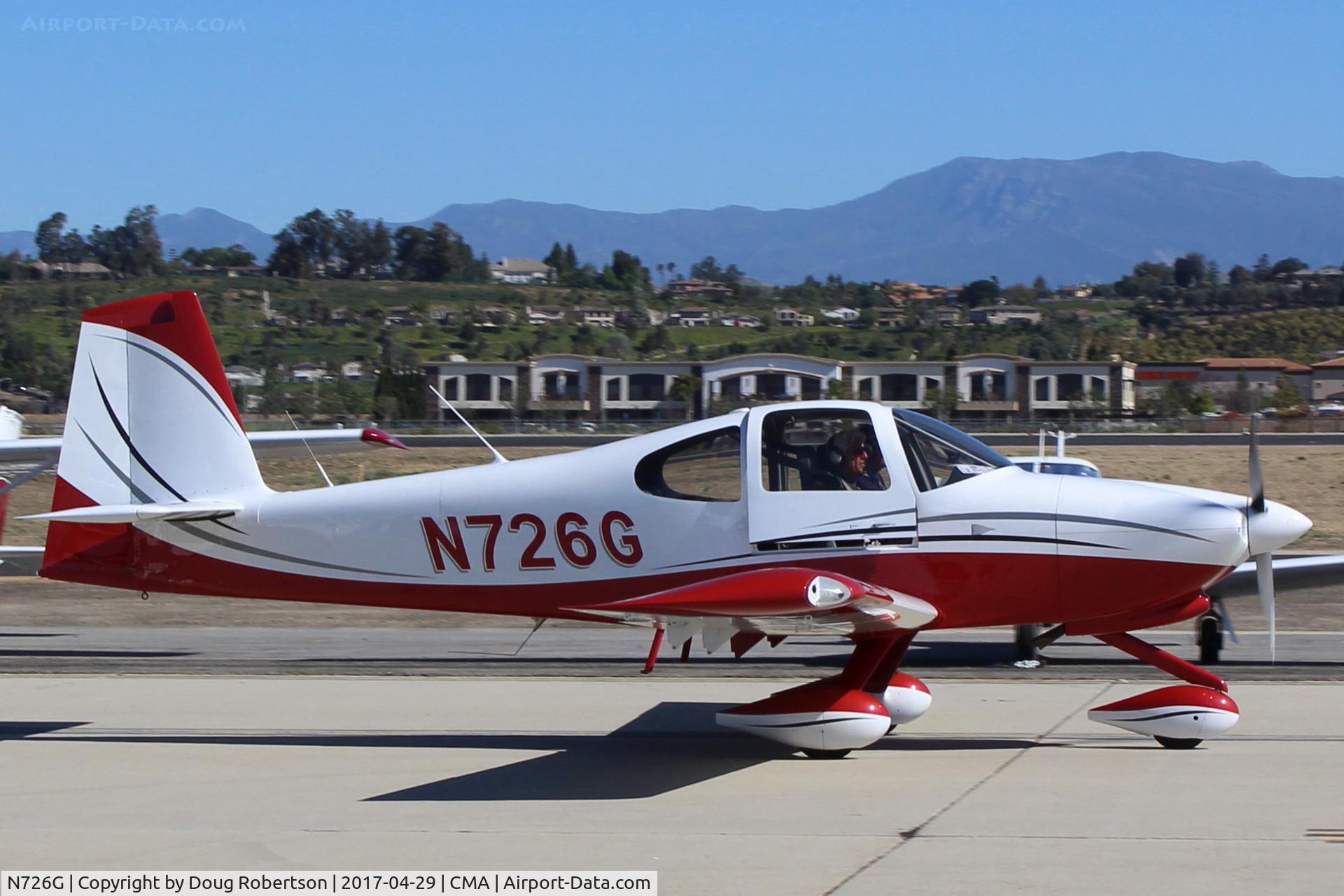 N726G, Vans RV-10 C/N 40746, 2012 Head VANs RV-10A, Lycoming IO-540-D4A5 260 Hp, taxi at AOPA FLY-IN