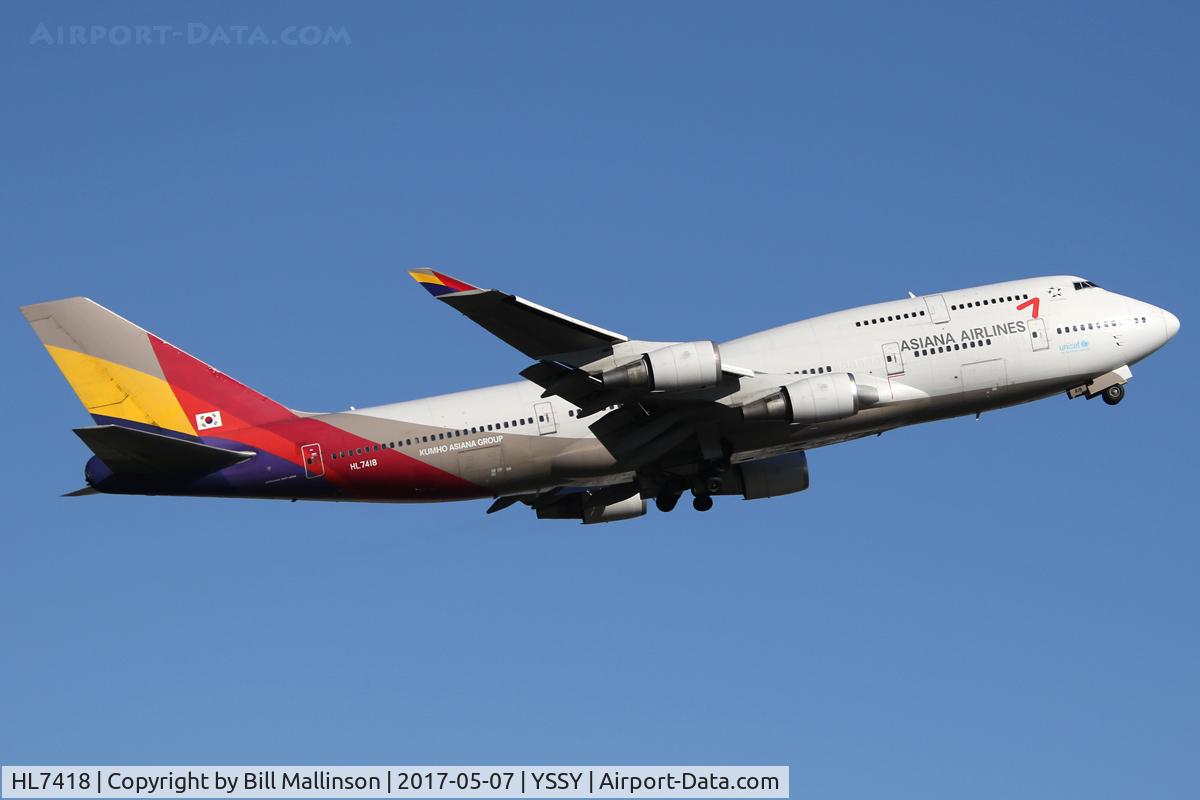 HL7418, 1994 Boeing 747-48E C/N 25780, AWAY OFF 34L