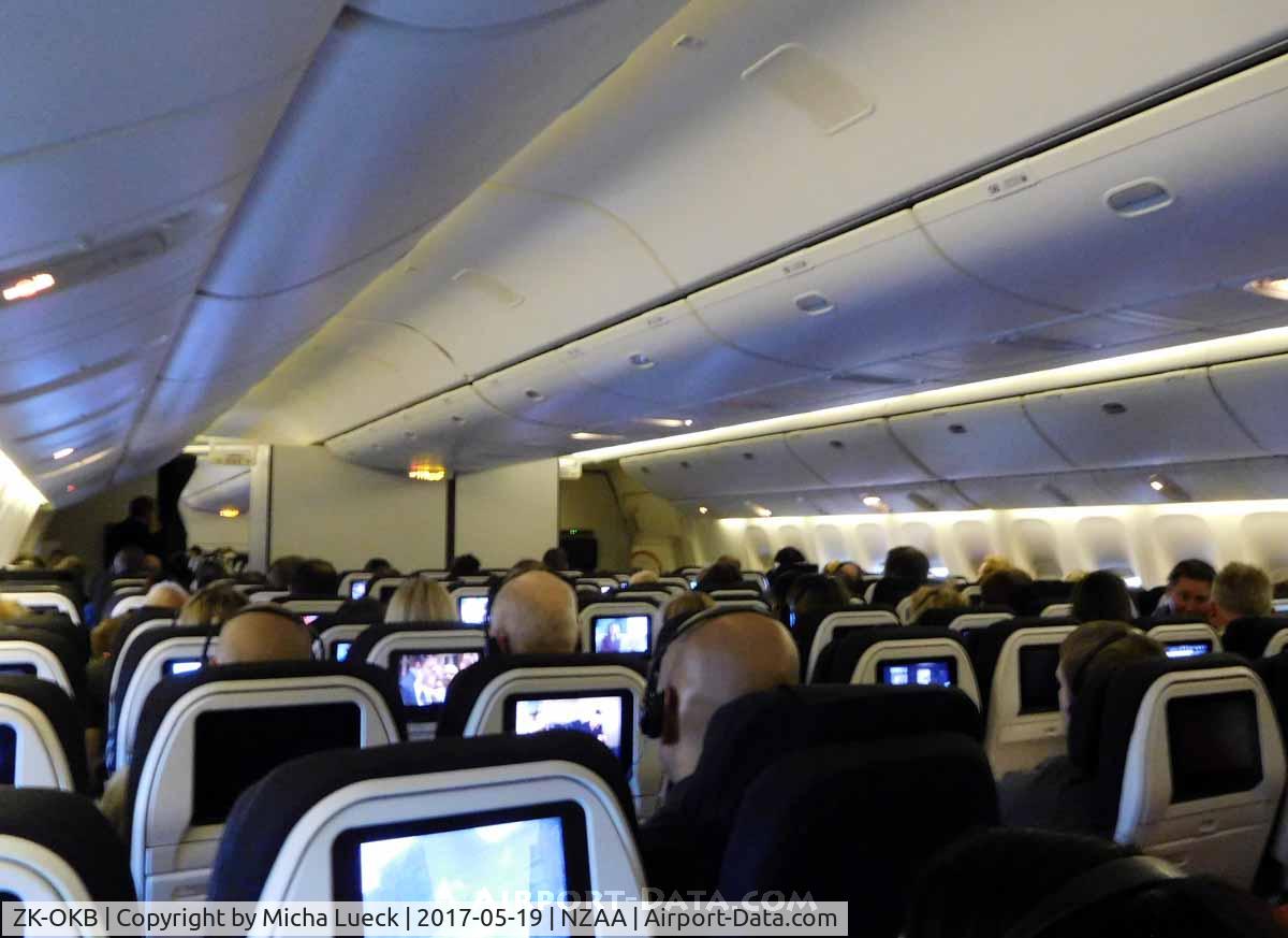 ZK-OKB, 2005 Boeing 777-219/ER C/N 34376, View from the second last row (58) on a pretty full flight (AKL-SYD)