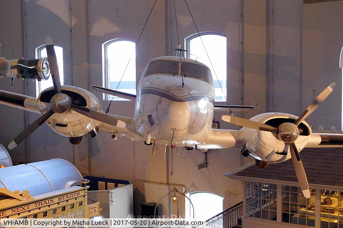 VH-AMB, Beech 65-80 Queen Air C/N LD-320, At the Powerhouse Museum in Sydney