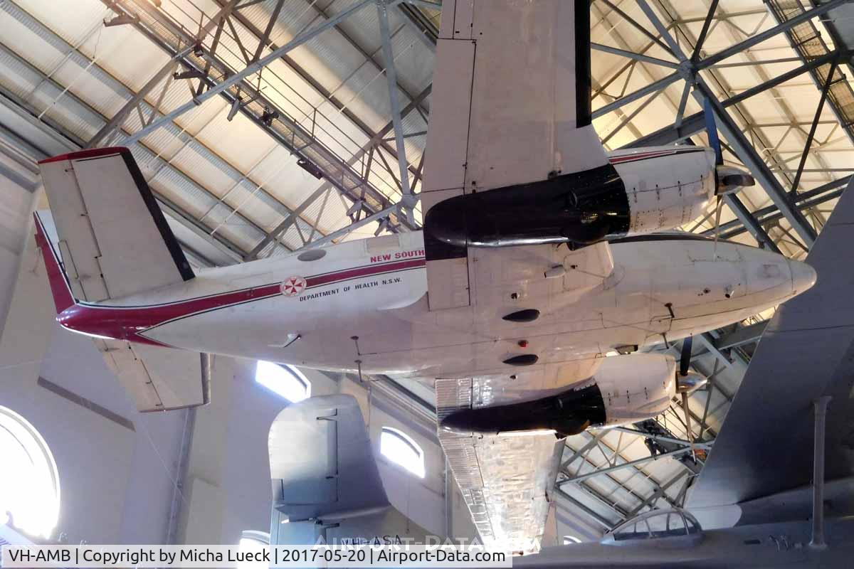 VH-AMB, Beech 65-80 Queen Air C/N LD-320, At the Powerhouse Museum in Sydney