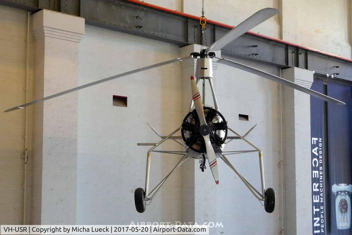 VH-USR, Cierva C.30A (Avro 671) C/N 792, Cierva C30 autogyro, built by A V Roe as an Avro 671. Preserved at the Powerhouse Museum, Sydney.
