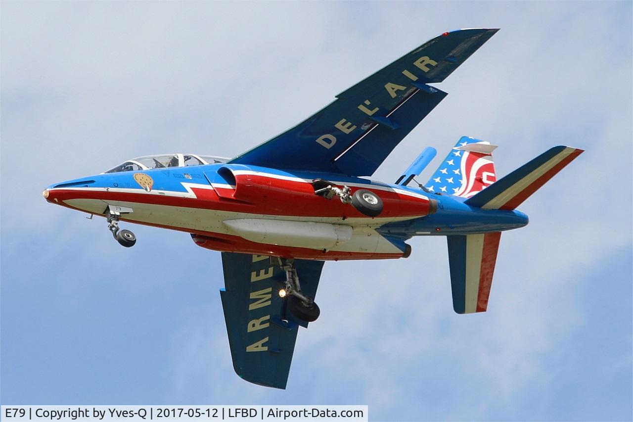 E79, Dassault-Dornier Alpha Jet E C/N E79, Dassault-Dornier Alpha Jet E (F-TENA), Athos 5 of Patrouille de France 2017, On final rwy 23, Bordeaux-Mérignac Air Base 106 (LFBD-BOD)