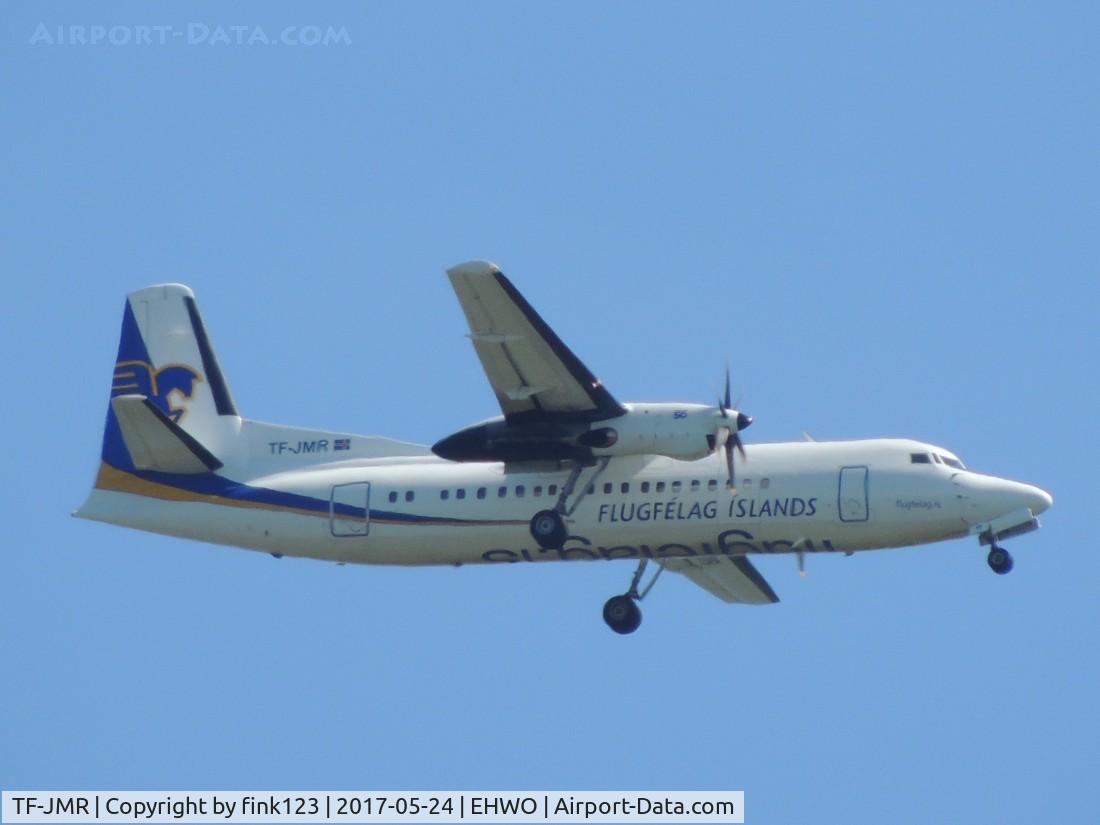 TF-JMR, 1992 Fokker 50 C/N 20243, FLUGFELAG F50 inbound