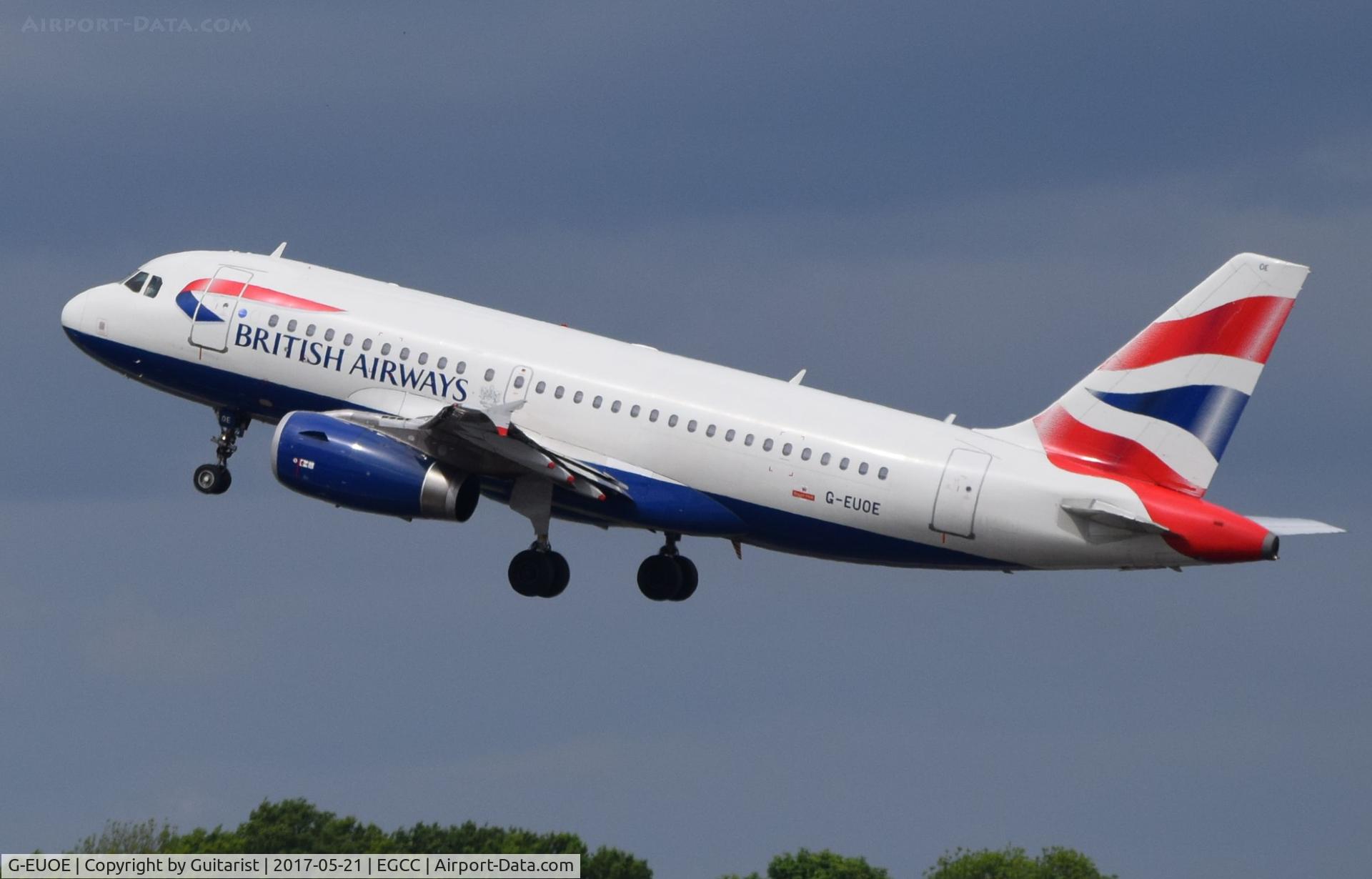 G-EUOE, 2001 Airbus A319-131 C/N 1574, At Manchester