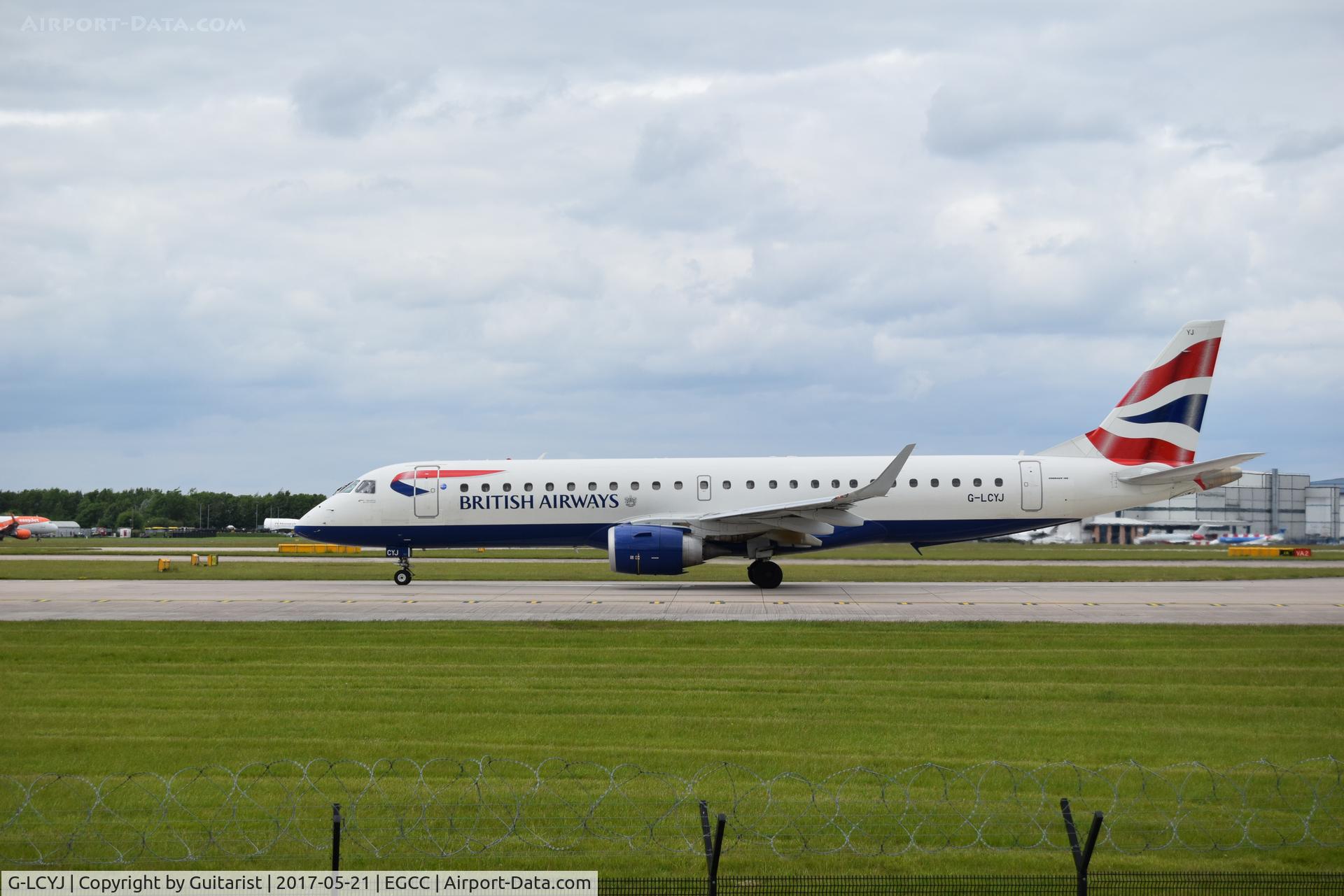 G-LCYJ, 2010 Embraer 190SR (ERJ-190-100SR) C/N 19000339, At Manchester
