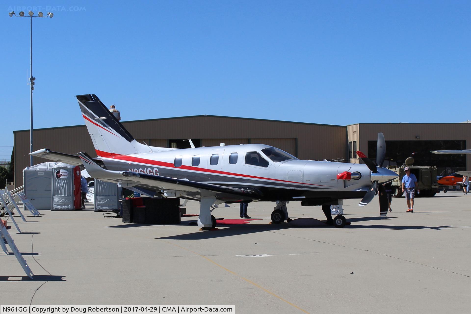 N961GG, 2016 Daher-Socata TBM-700 C/N 1111, 2016 DAHER SOCATA TBM 700, one P&W(C)PT66D flat rated at 850 sHp, 5-blade CS prop, at AOPA FLY-IN
