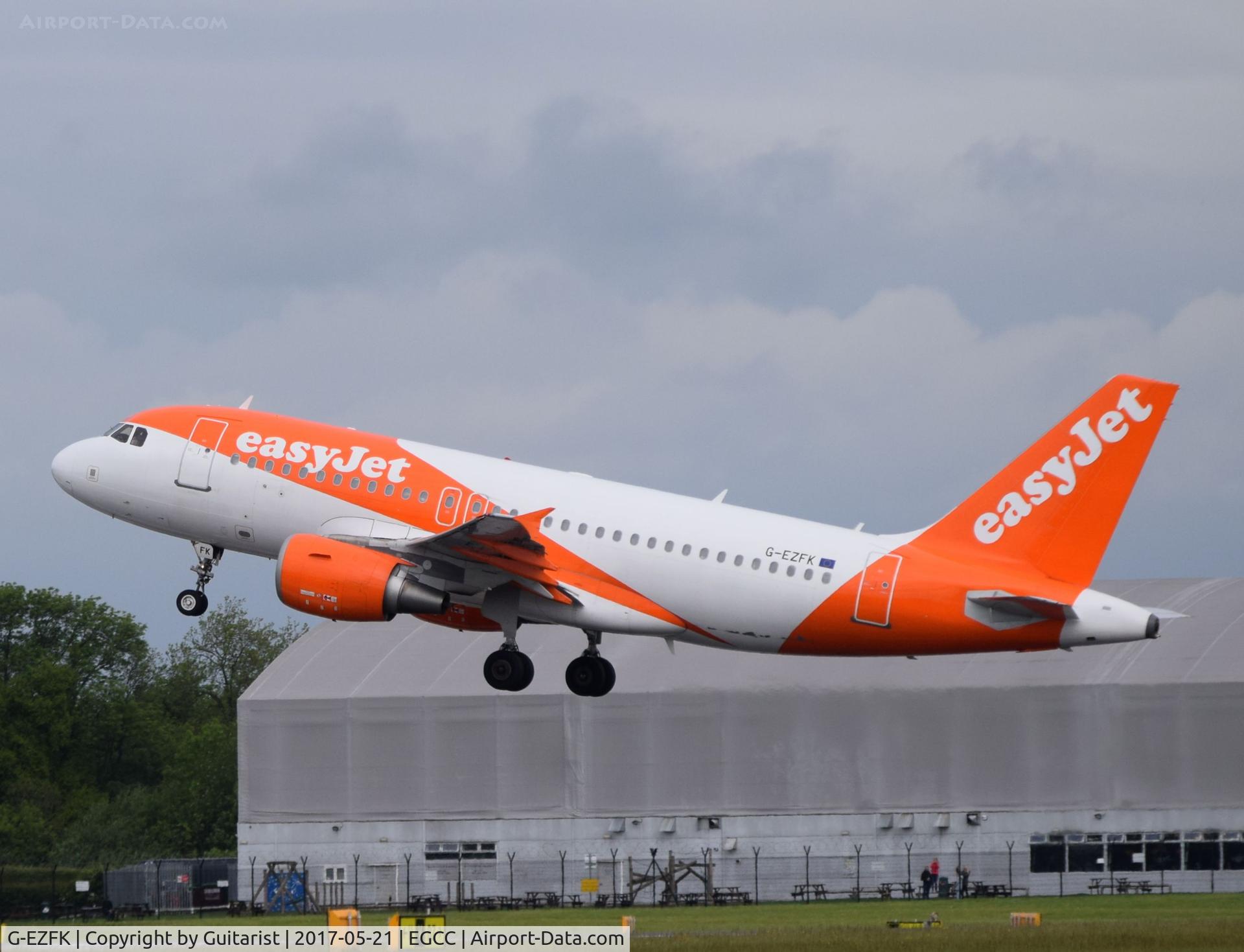 G-EZFK, 2009 Airbus A319-111 C/N 4048, At Manchester
