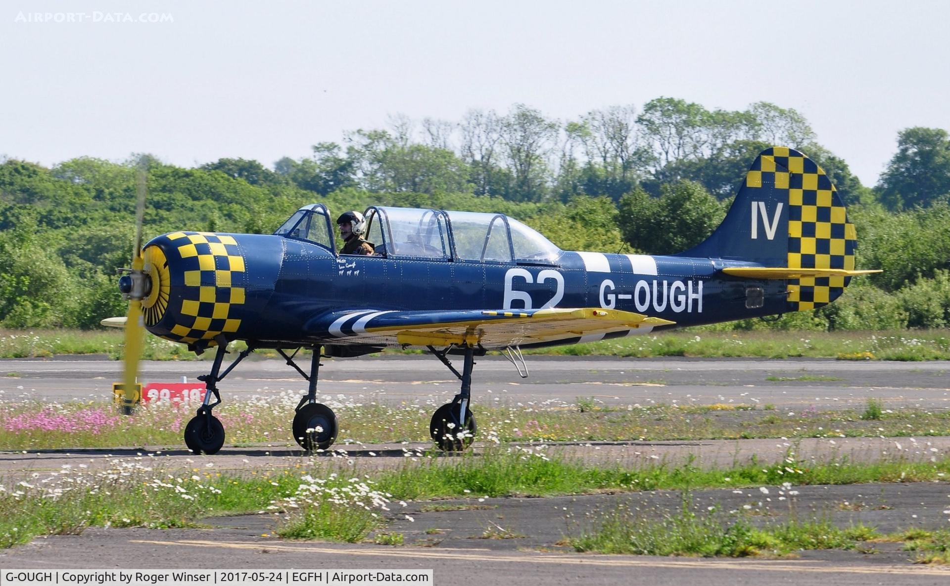 G-OUGH, 1987 Bacau Yak-52 C/N 877404, Returning to base