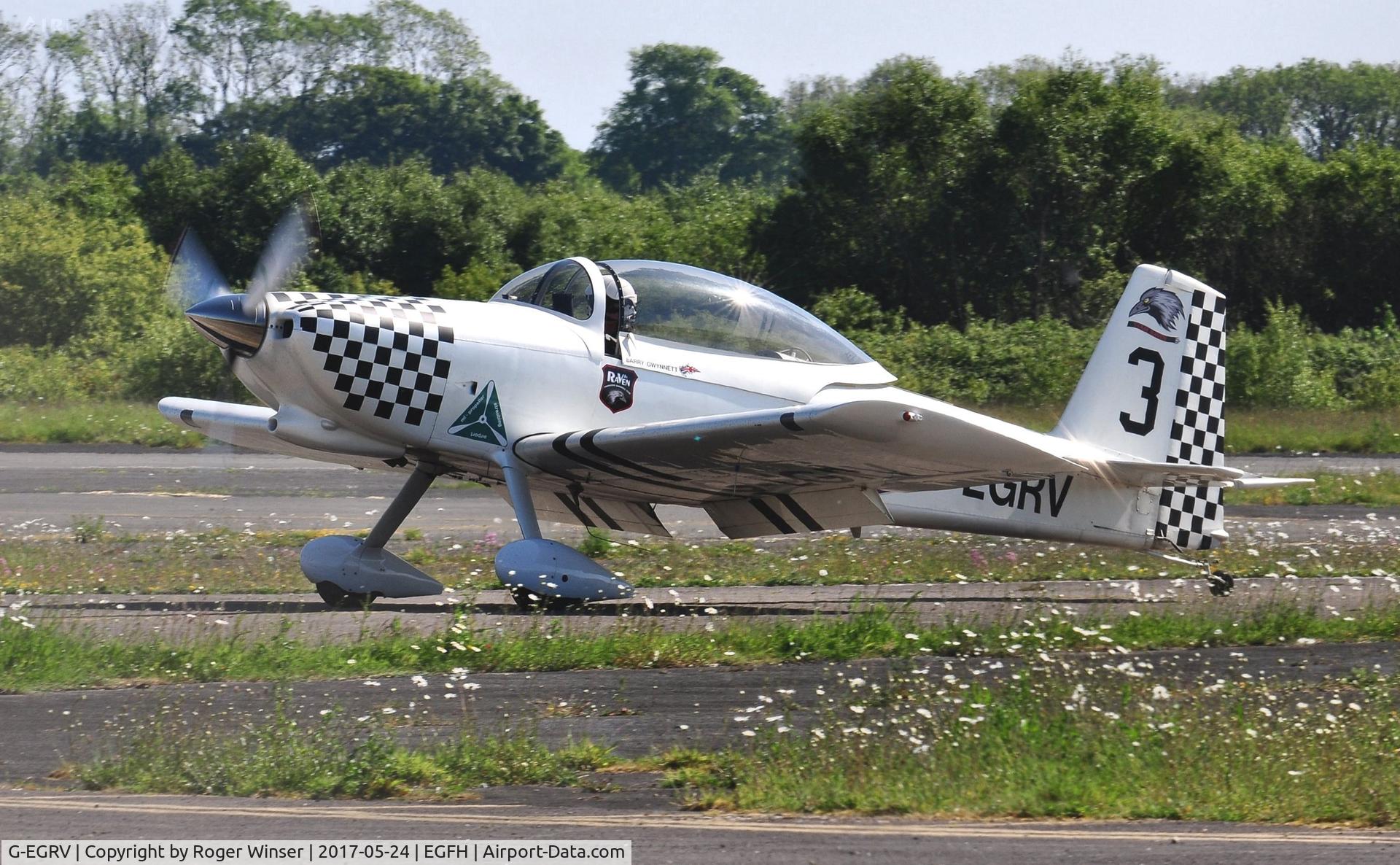 G-EGRV, 2007 Vans RV-8 C/N PFA 303-13639, Raven 3 returning to base.