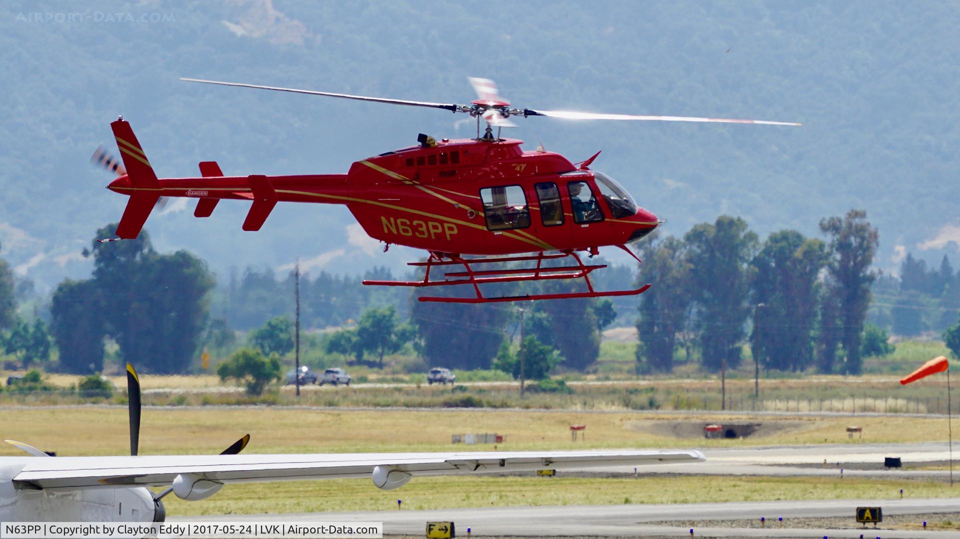 N63PP, Bell 407 C/N 54052, Livermore Airport California. 2017.