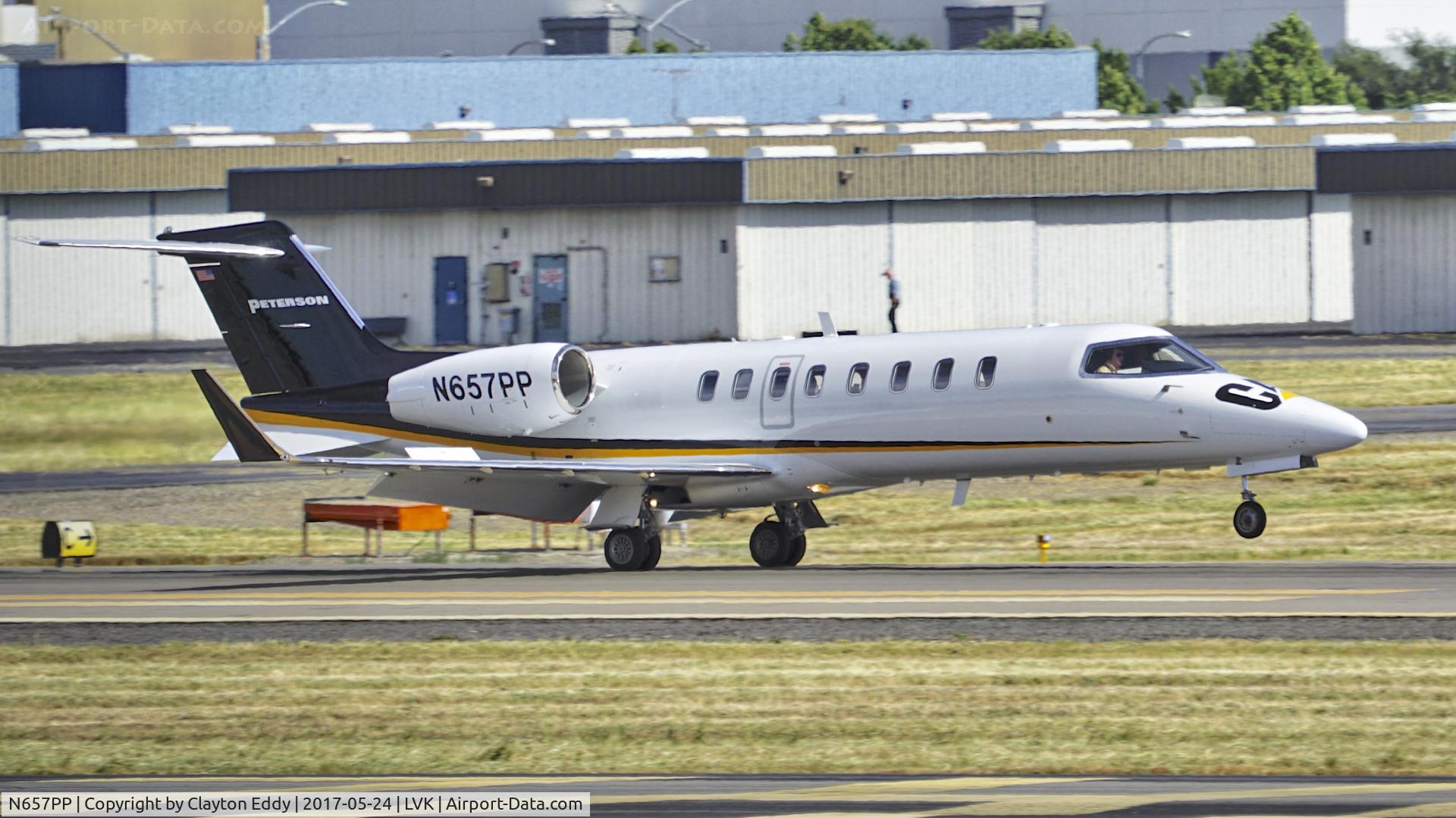 N657PP, 2007 Learjet 45 C/N 340, Livermore Airport California 2017.