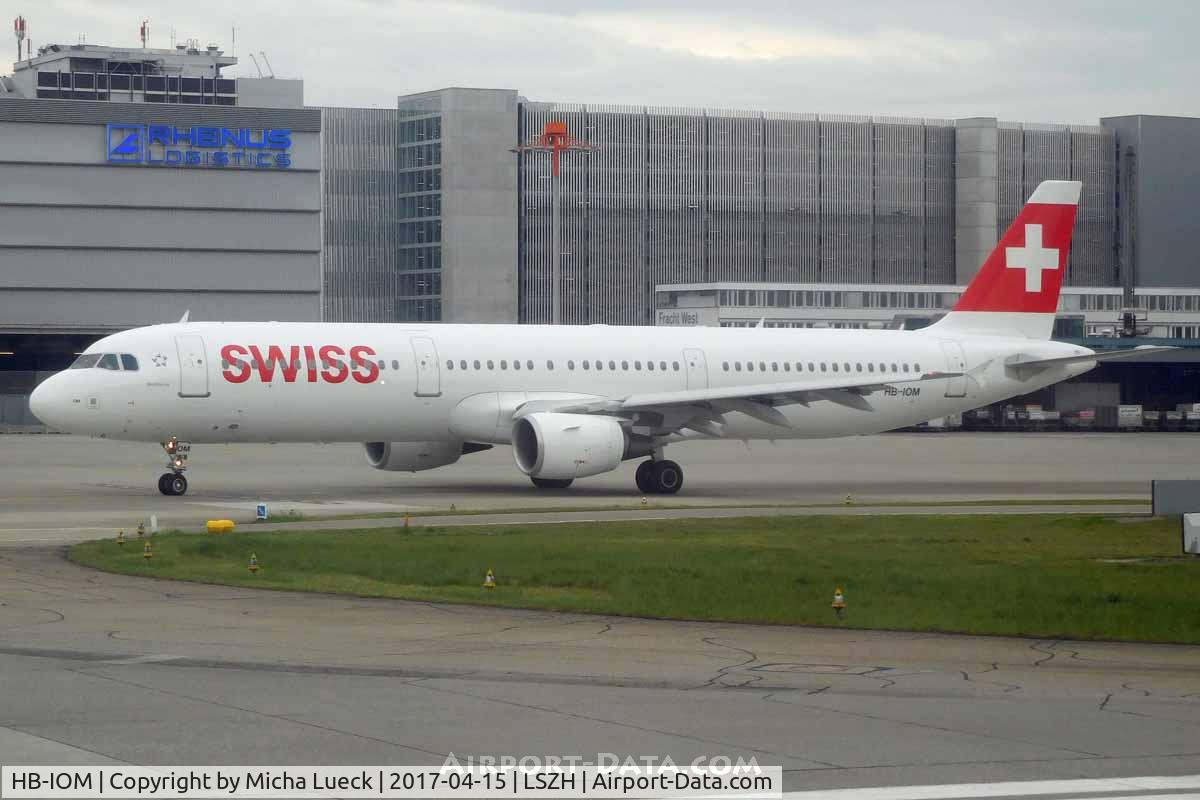 HB-IOM, 2010 Airbus A321-212 C/N 4534, At Zurich