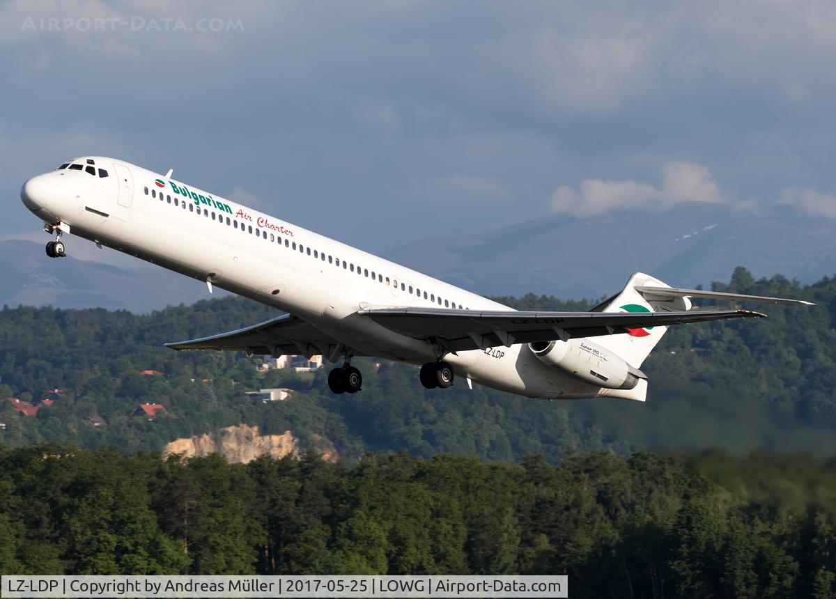 LZ-LDP, 1990 McDonnell Douglas MD-82 (DC-9-82) C/N 49973, Takeoff to Bari.