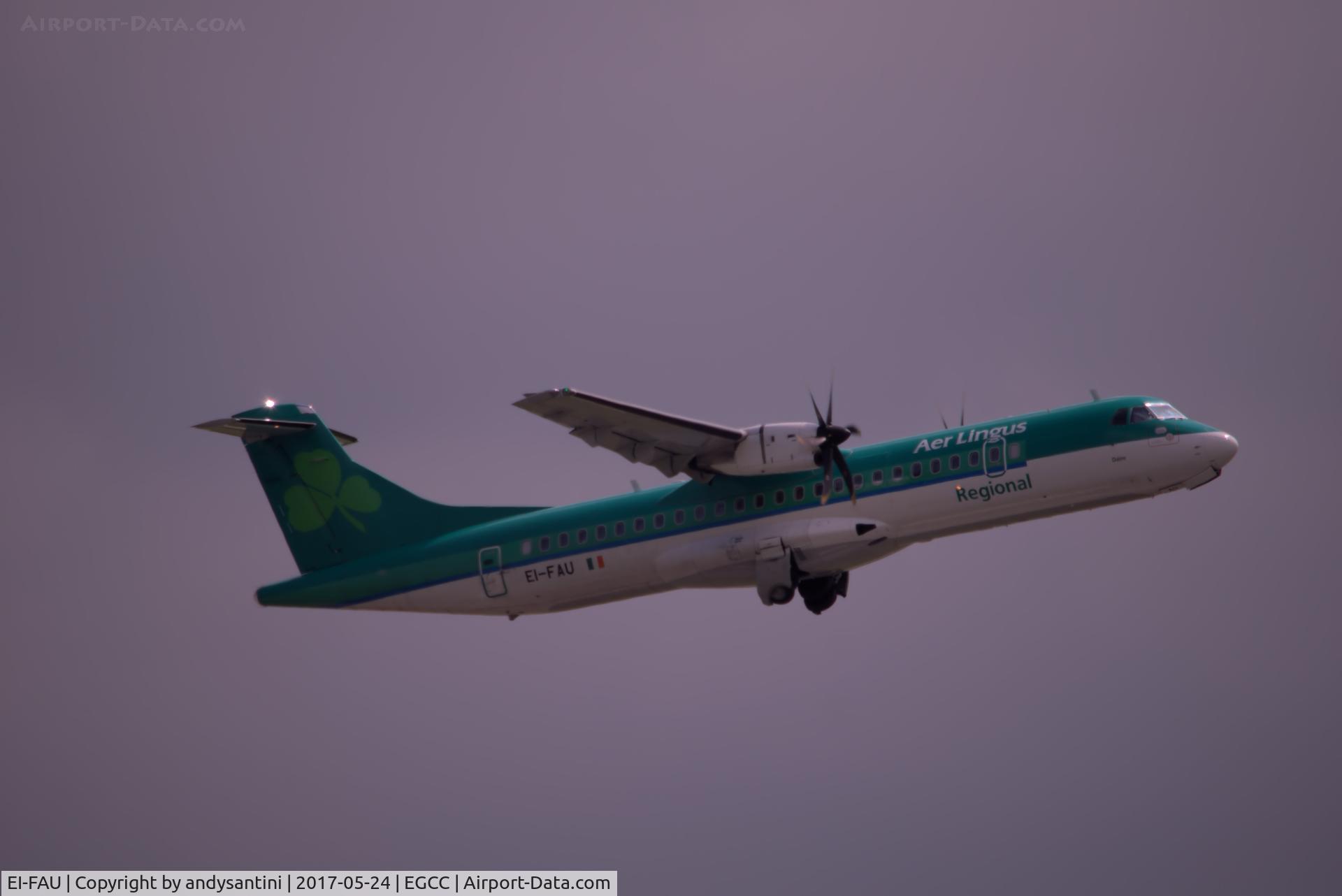 EI-FAU, 2013 ATR 72-600 (72-212A) C/N 1098, just took off from man egcc uk