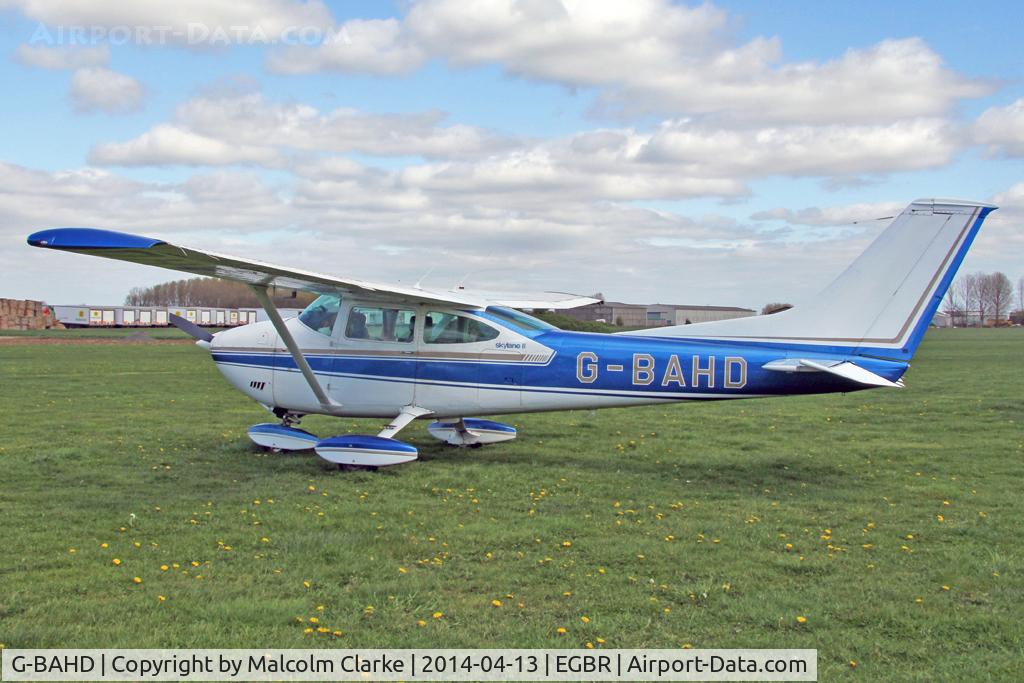 G-BAHD, 1972 Cessna 182P Skylane Skylane C/N 18261501, Cessna 182P Skylane at Breighton Airfield's Early Bird Fly-In. April 13th 2014.