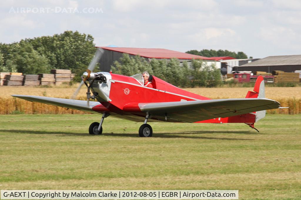 G-AEXT, 1937 Dart Kitten II C/N 123, Dart Kitten II at Breighton Airfield's Summer Madness Fly-In. August 5th 2012.