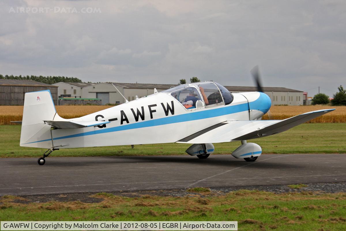 G-AWFW, 1957 SAN Jodel D-117 C/N 599, Jodel D-117 at Breighton Airfield's Summer Madness Fly-In. August 5th 2012.