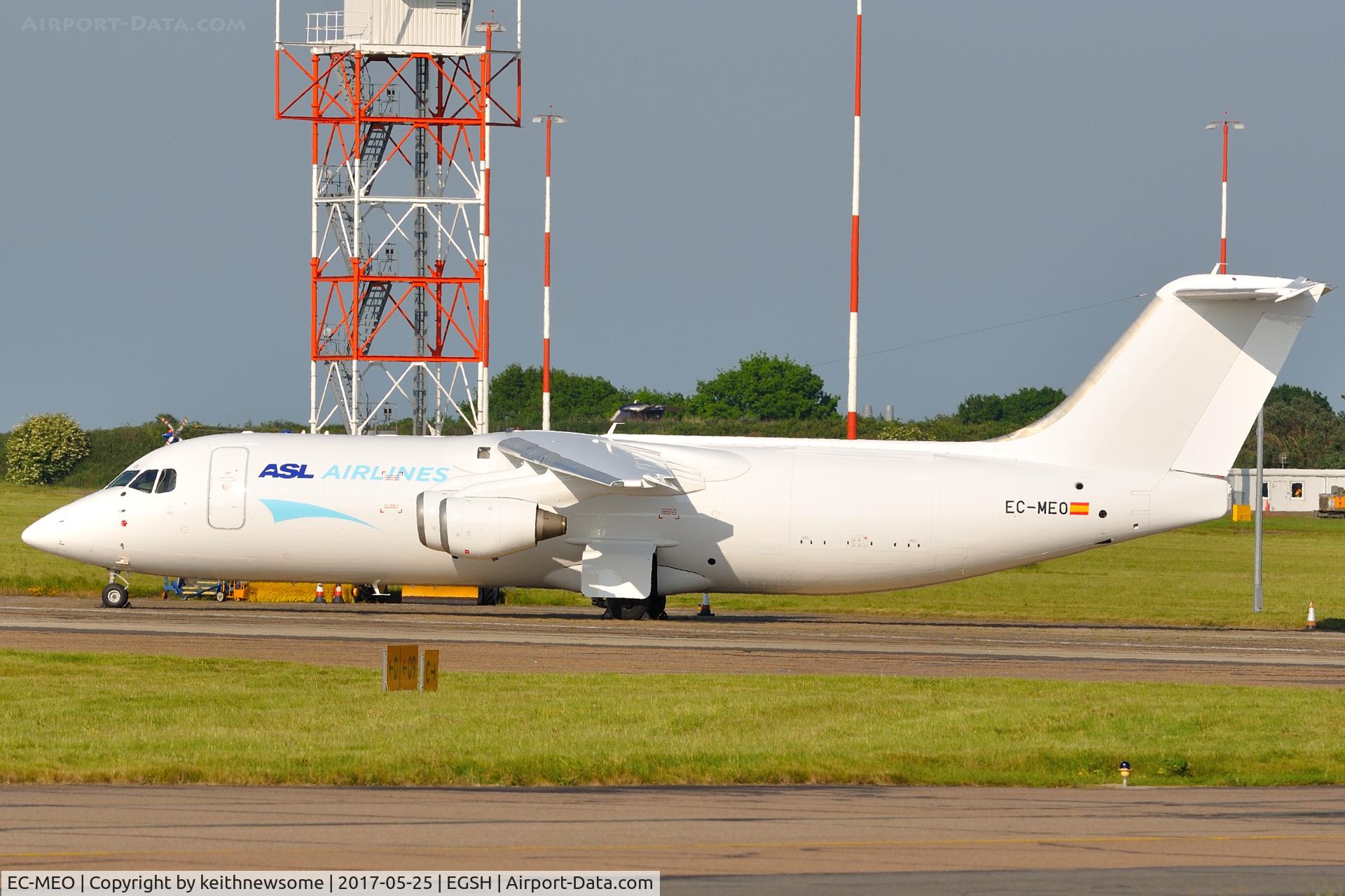 EC-MEO, 1990 British Aerospace BAe-146-300QT Quiet Trader C/N E3186, Recently removed from spray shop.