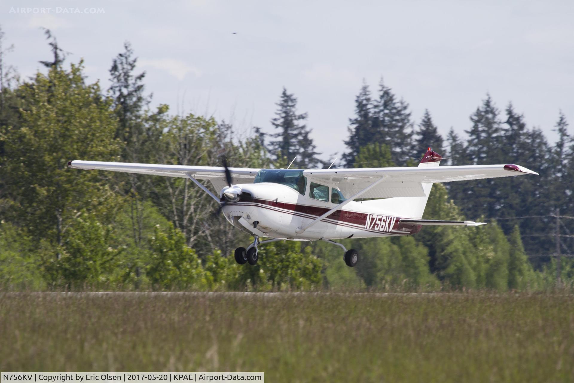 N756KV, 1979 Cessna TR182 Turbo Skylane RG C/N R18201097, 1979 Cessna landing after a Young Eagles flight.