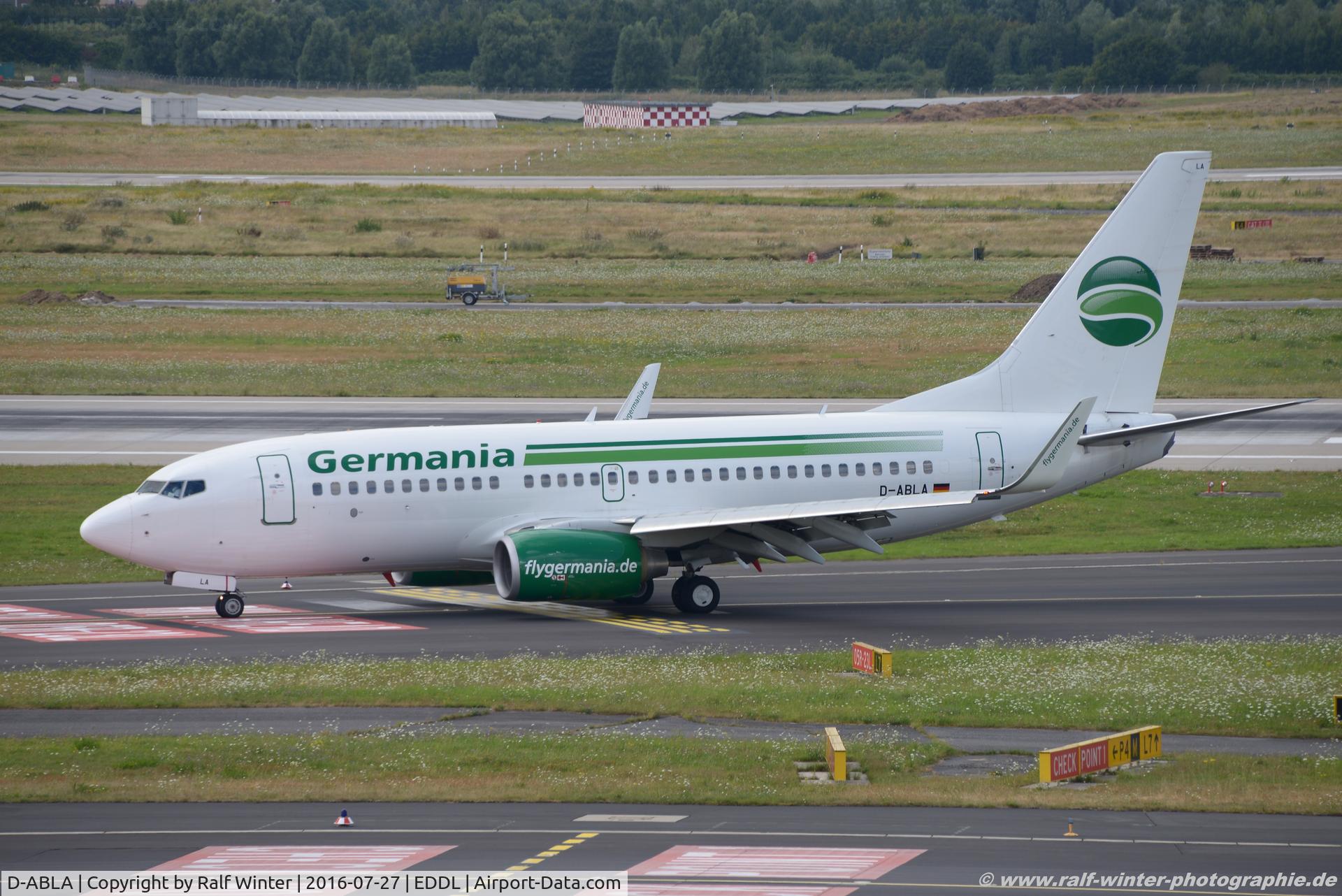 D-ABLA, 2007 Boeing 737-76J C/N 36114, Boeing 737-76J(W) - ST GMI Germania - 36114 - D-ABLA - 27.07.2016 - DUS