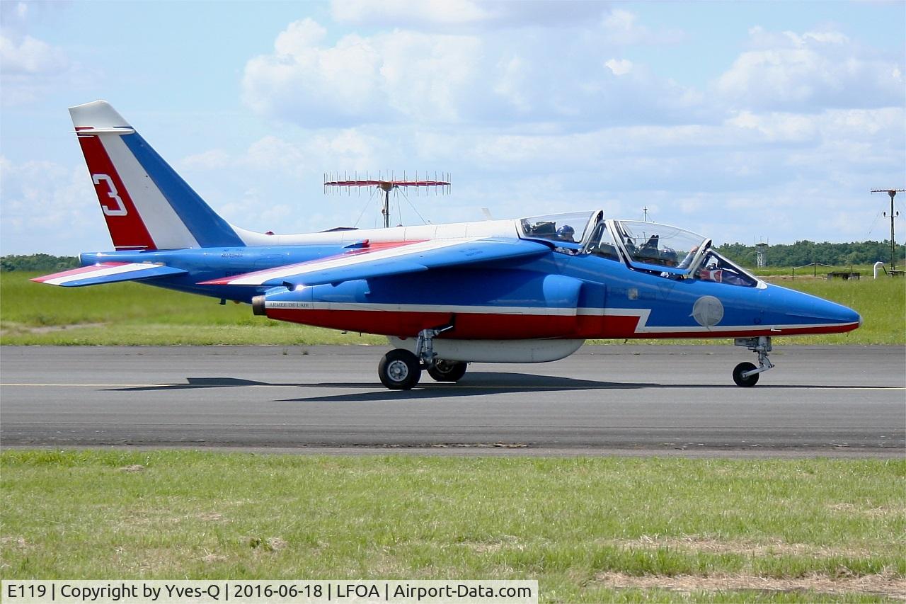 E119, Dassault-Dornier Alpha Jet E C/N E119, Dassault-Dornier Alpha Jet E (F-UGFE), Athos 03 of Patrouille de France 2016, Avord Air Base 702 (LFOA) Open day 2016