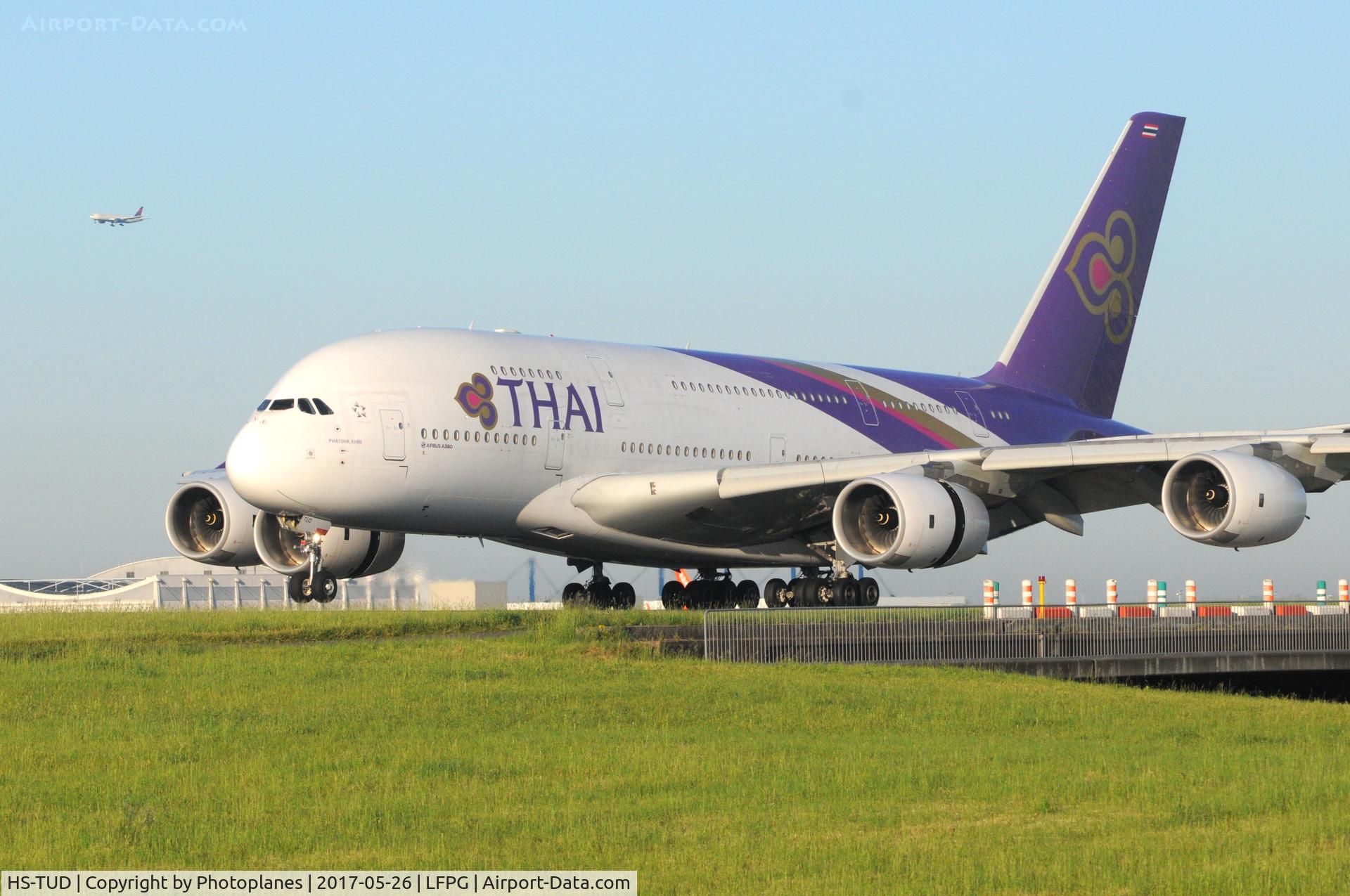HS-TUD, 2012 Airbus A380-841 C/N 122, CDG landing