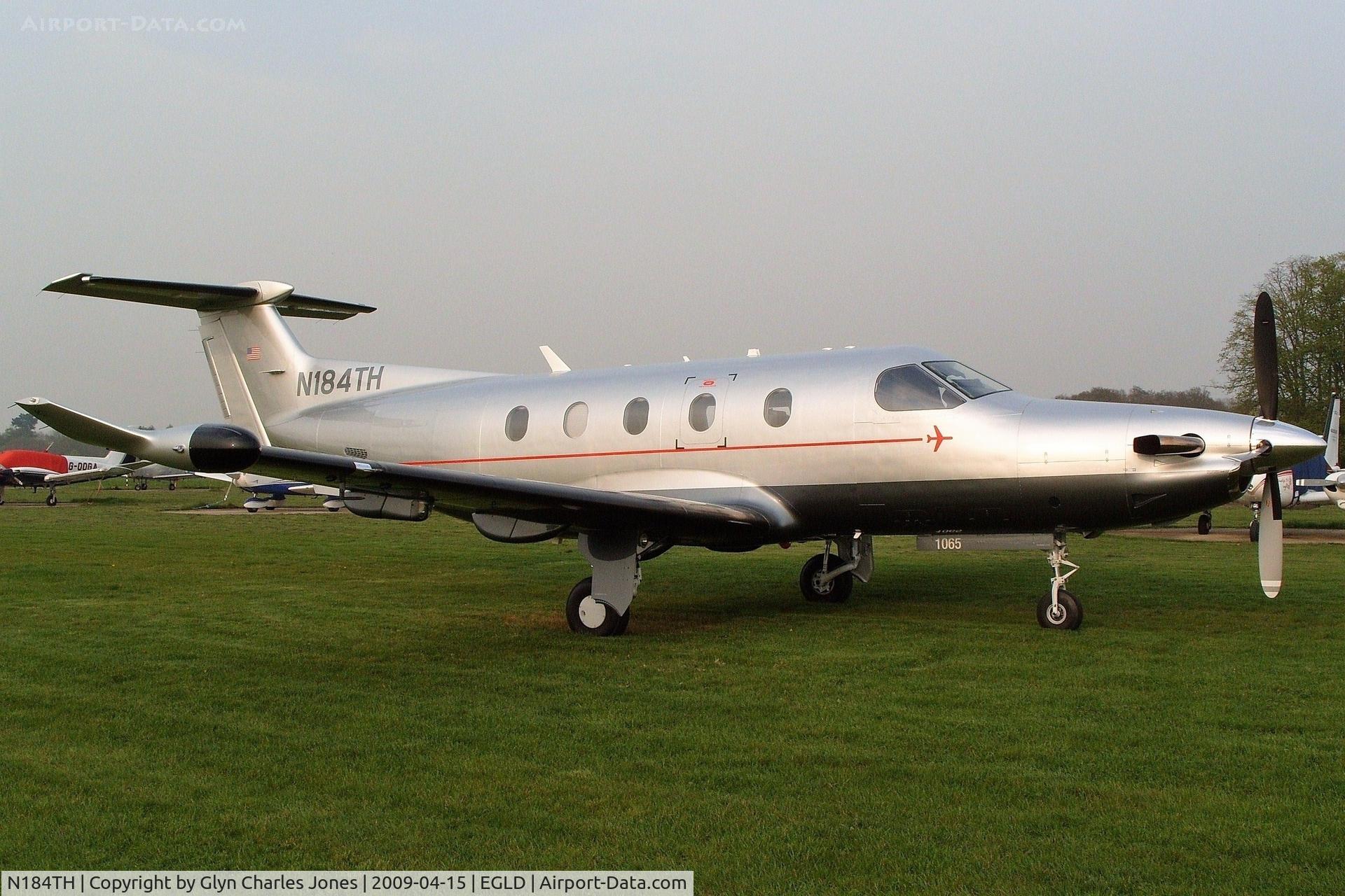 N184TH, 2008 Pilatus PC-12/47E C/N 1065, A more frontal view. Had just arrived from Munich. With thanks to Denham control tower who granted me authority to take photographs on this part of the aerodrome. Previously HB-FRT. Owned by Guaranty Management & Trust LLC Trustee.