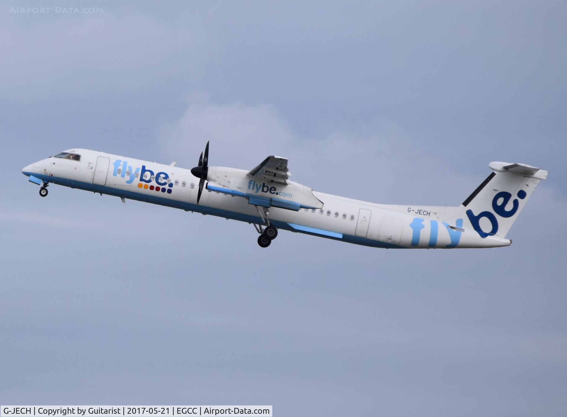 G-JECH, 2005 De Havilland Canada DHC-8-402Q Dash 8 C/N 4103, At Manchester