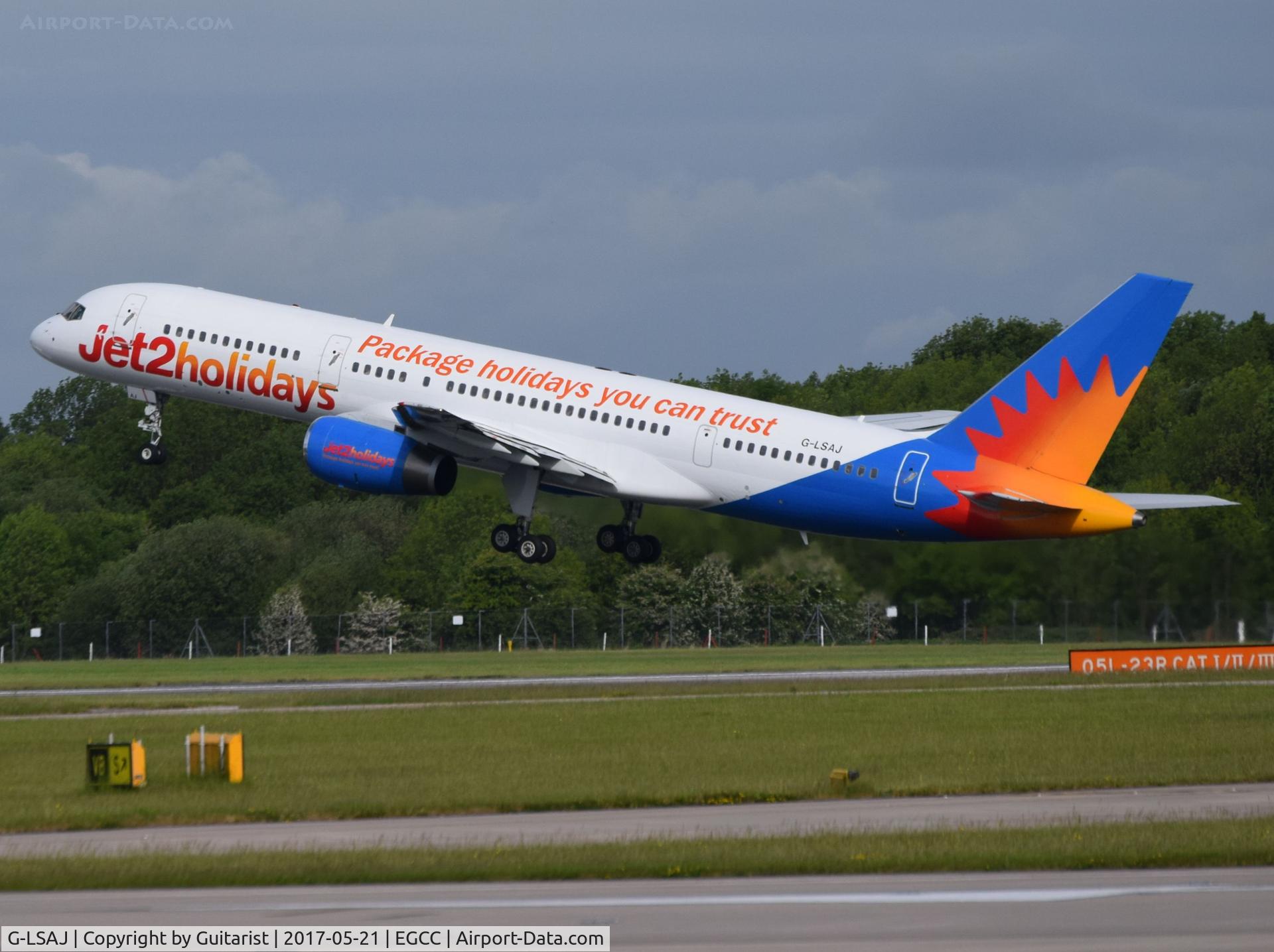 G-LSAJ, 1990 Boeing 757-236 C/N 24793, At Manchester