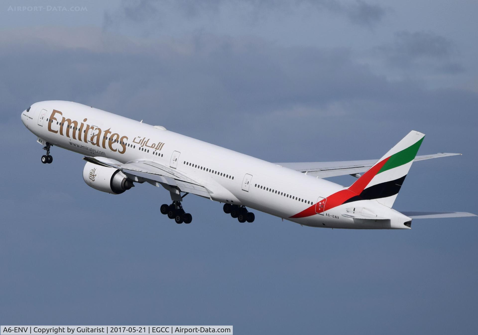A6-ENV, 2014 Boeing 777-31H/ER C/N 41386, At Manchester