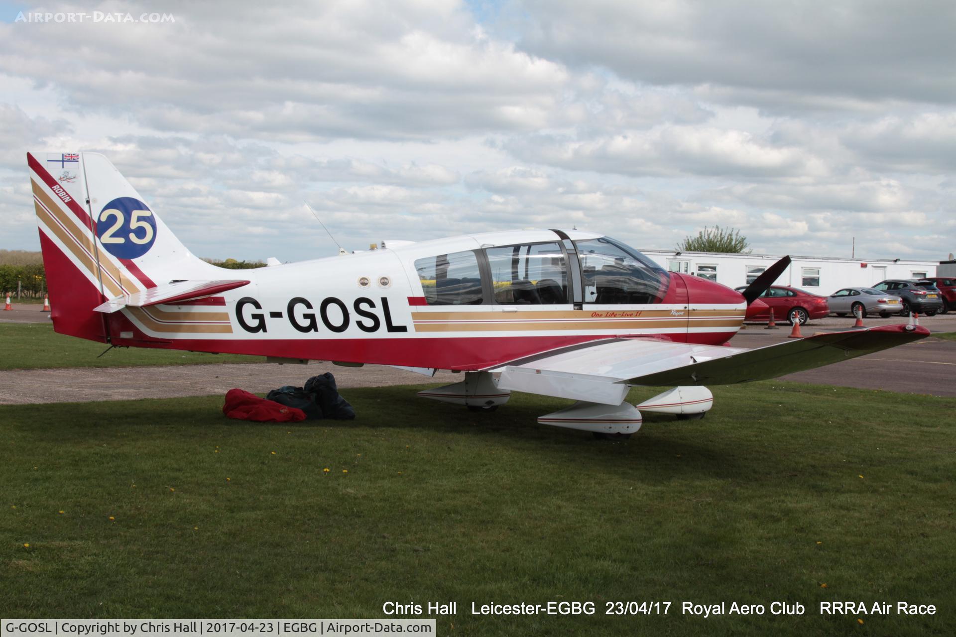 G-GOSL, 1990 Robin DR-400-180 Regent Regent C/N 1974, Royal Aero Club 3R's air race at Leicester