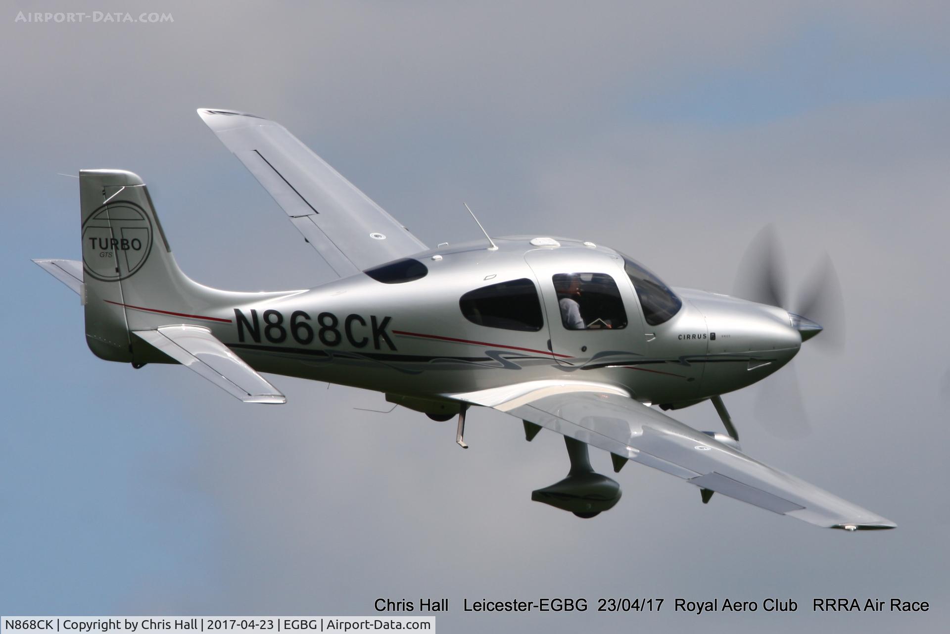 N868CK, 2009 Cirrus SR22T GTS Turbo C/N 3412, Royal Aero Club 3R's air race at Leicester