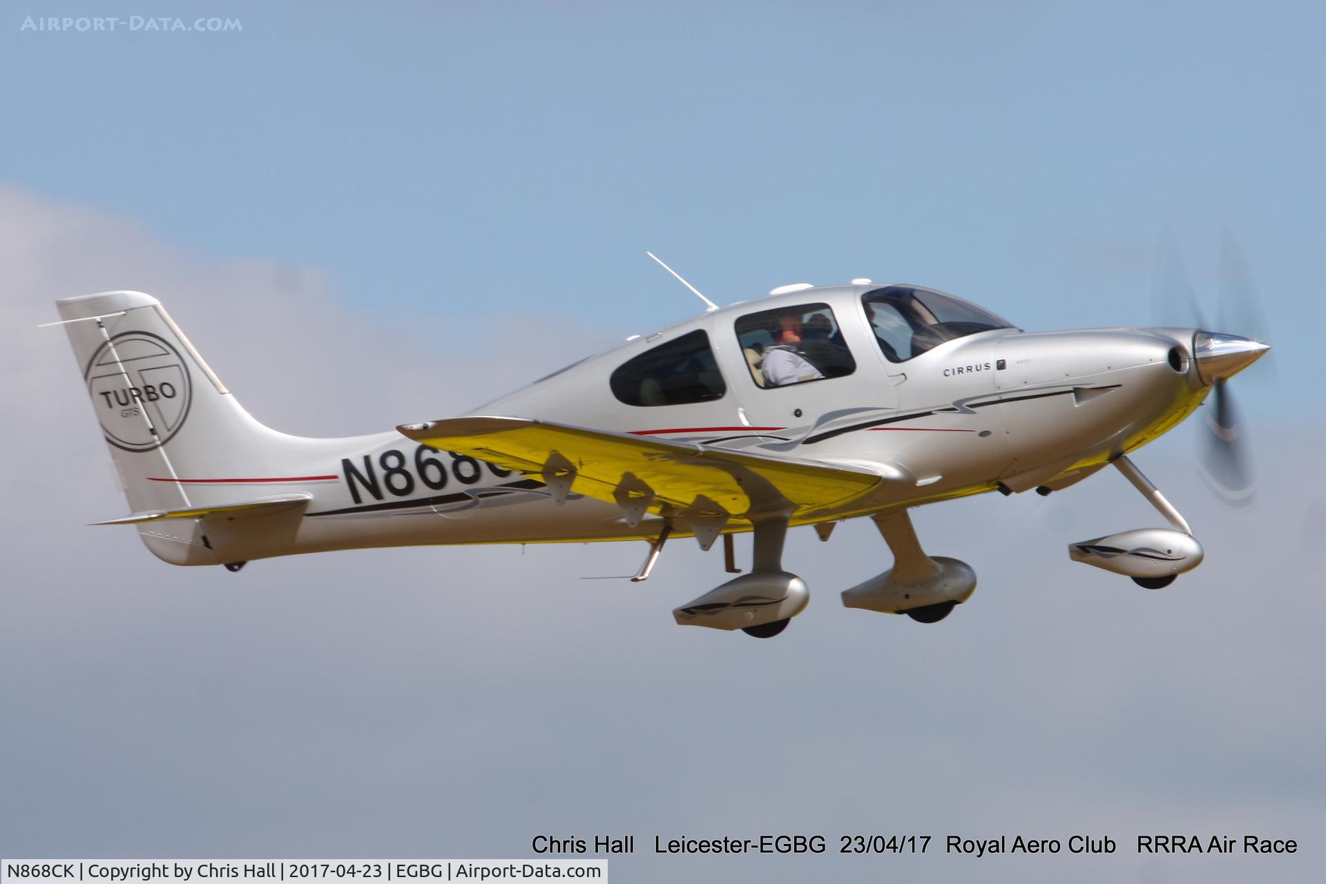 N868CK, 2009 Cirrus SR22T GTS Turbo C/N 3412, Royal Aero Club 3R's air race at Leicester