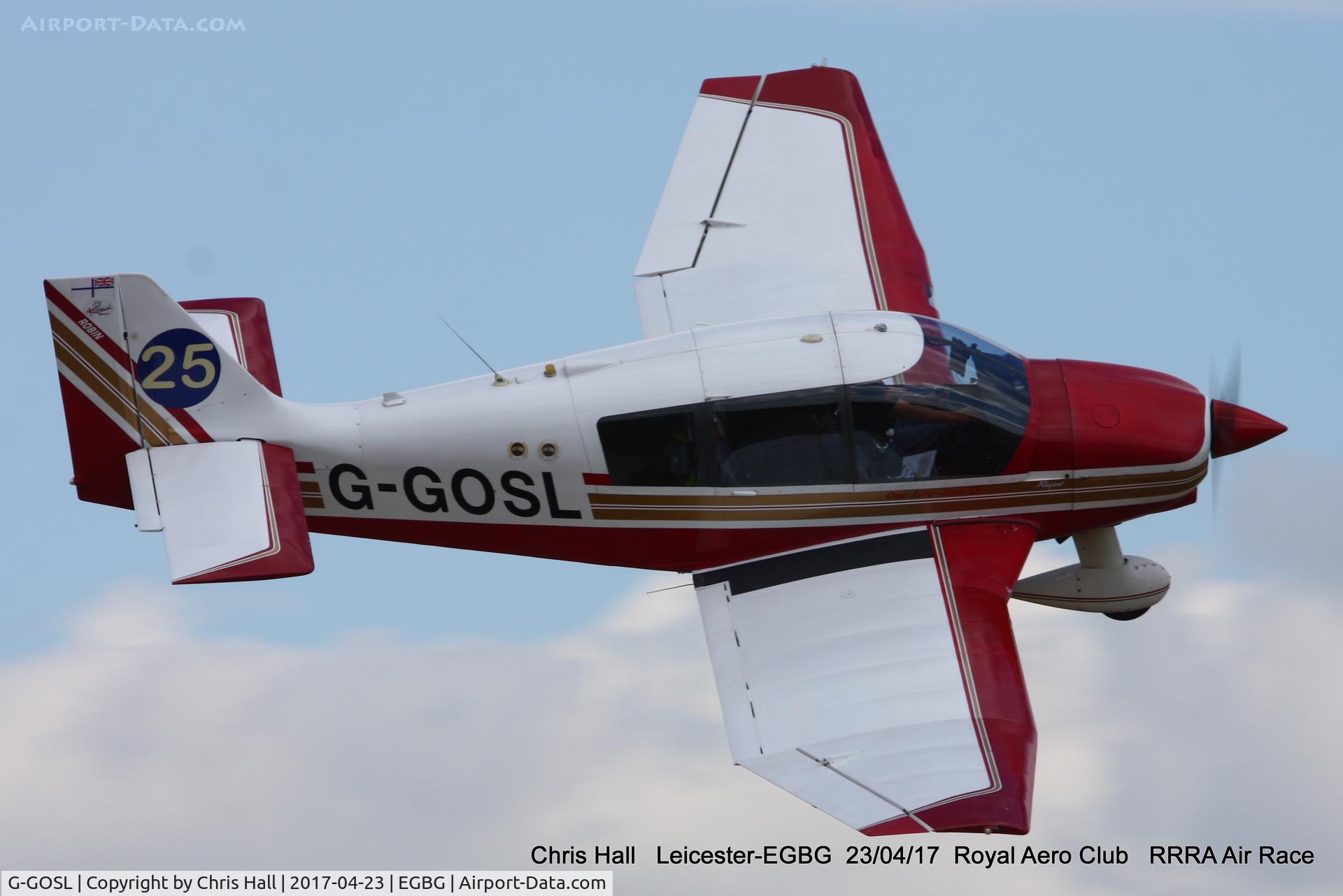G-GOSL, 1990 Robin DR-400-180 Regent Regent C/N 1974, Royal Aero Club 3R's air race at Leicester