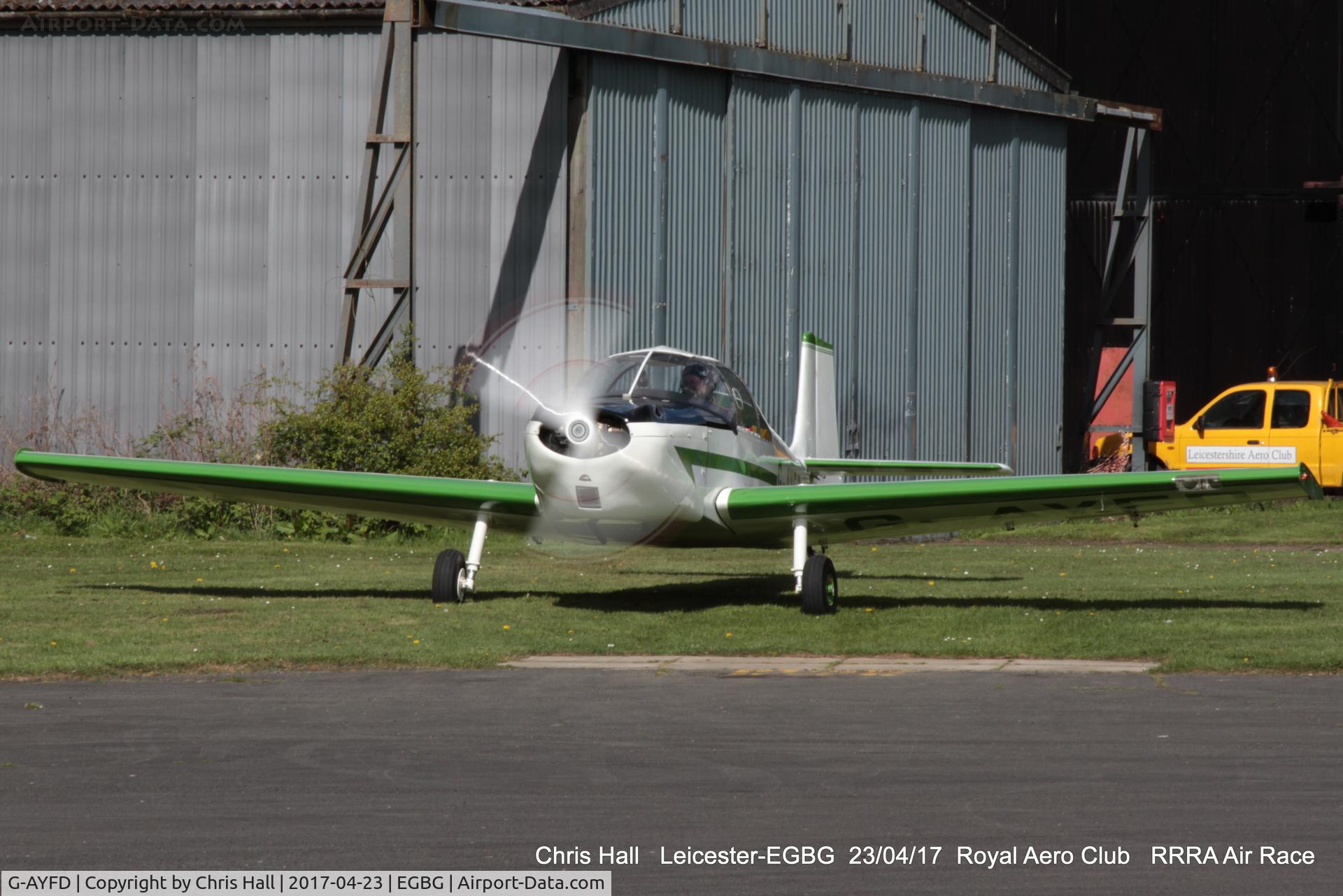 G-AYFD, 1970 Rollason Druine D-62B Condor C/N RAE/645, Royal Aero Club 3R's air race at Leicester